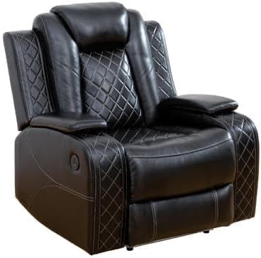 Multifunction Power Air Leather Recliner Sofa Set with LED Lights, Living Room Furniture, Reclining Sofa, loveseat, Chair with USB Port/Storage