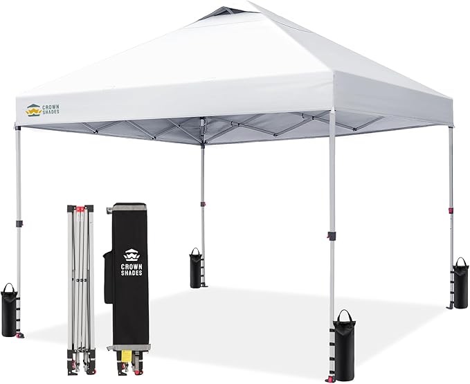 Outdoor Pop Up Canopy, 3 Adjustable Party Tent with 6 Sidewalls for Weddings Events Backyard, White