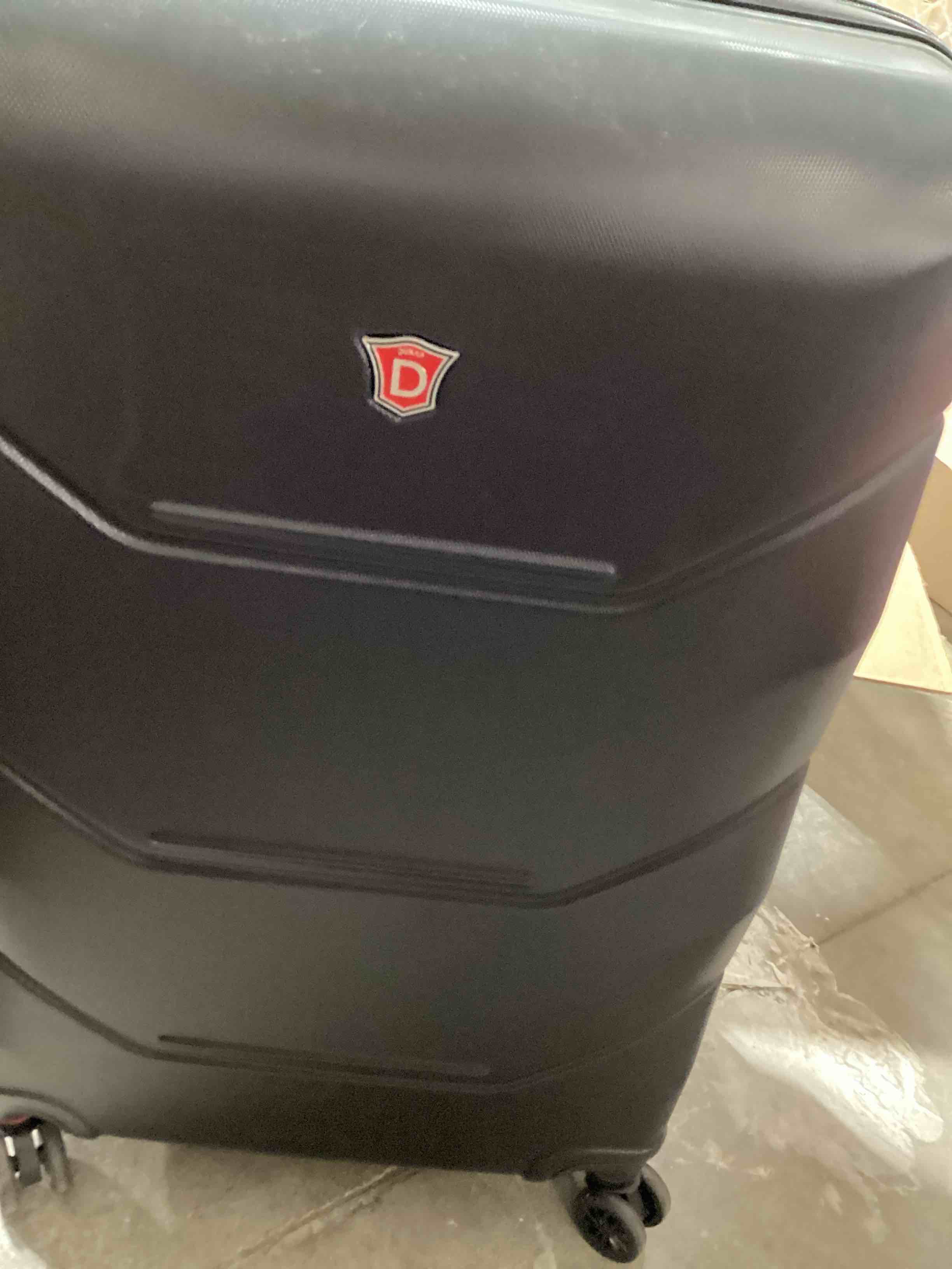 DUKAP ZONIX Luggage with Spinner Wheels | Durable Lightweight Hardside Suitcase, Spacious Travel Bag with Handle and Trolley | 30 Inch Large Checked Luggage | Black