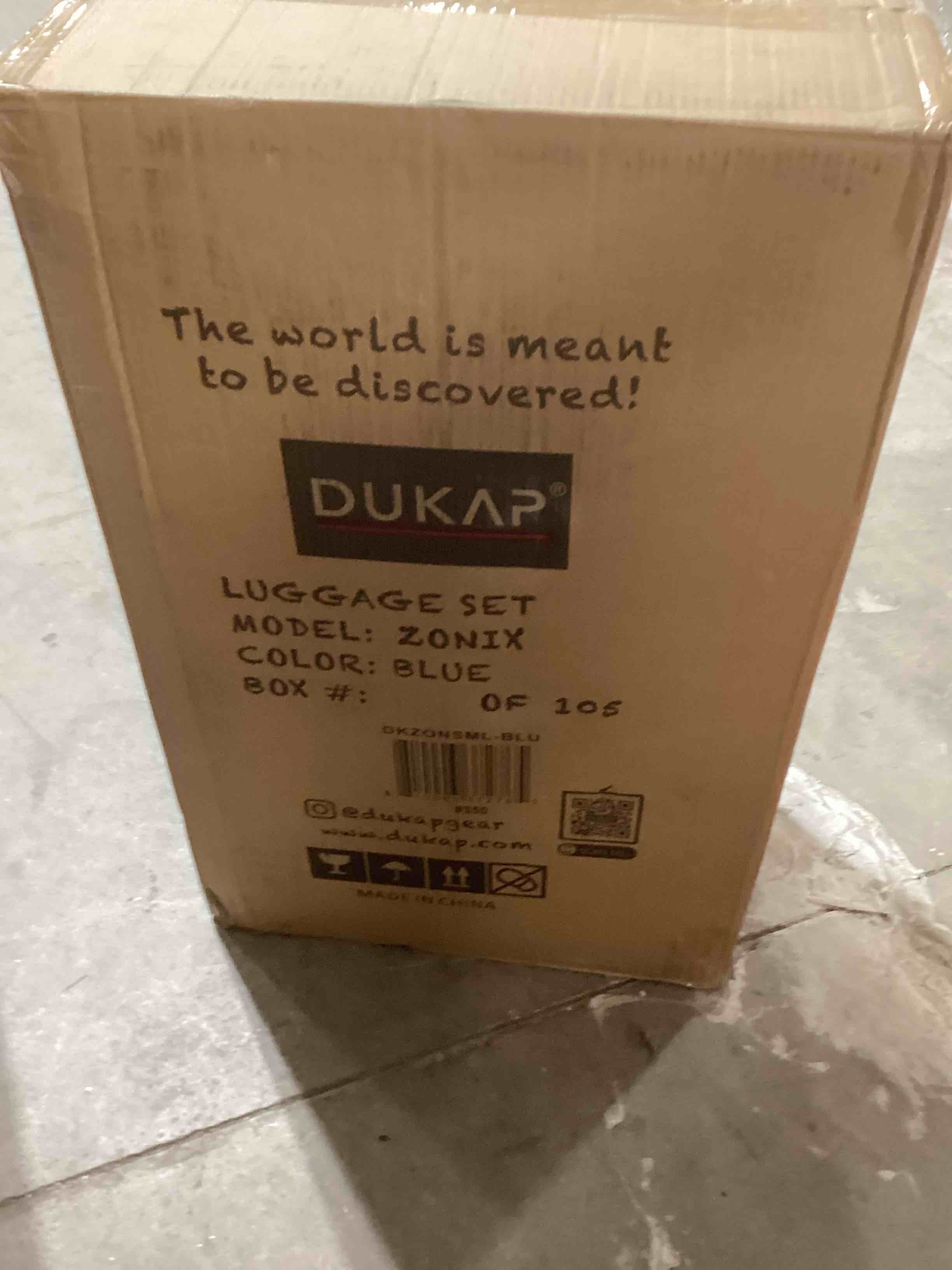 DUKAP ZONIX Luggage with Spinner Wheels | Durable Lightweight Hardshell Suitcase, Spacious Travel Sets with Handle and Trolley | (20/26/30) 3 Piece Luggage Set | Blue