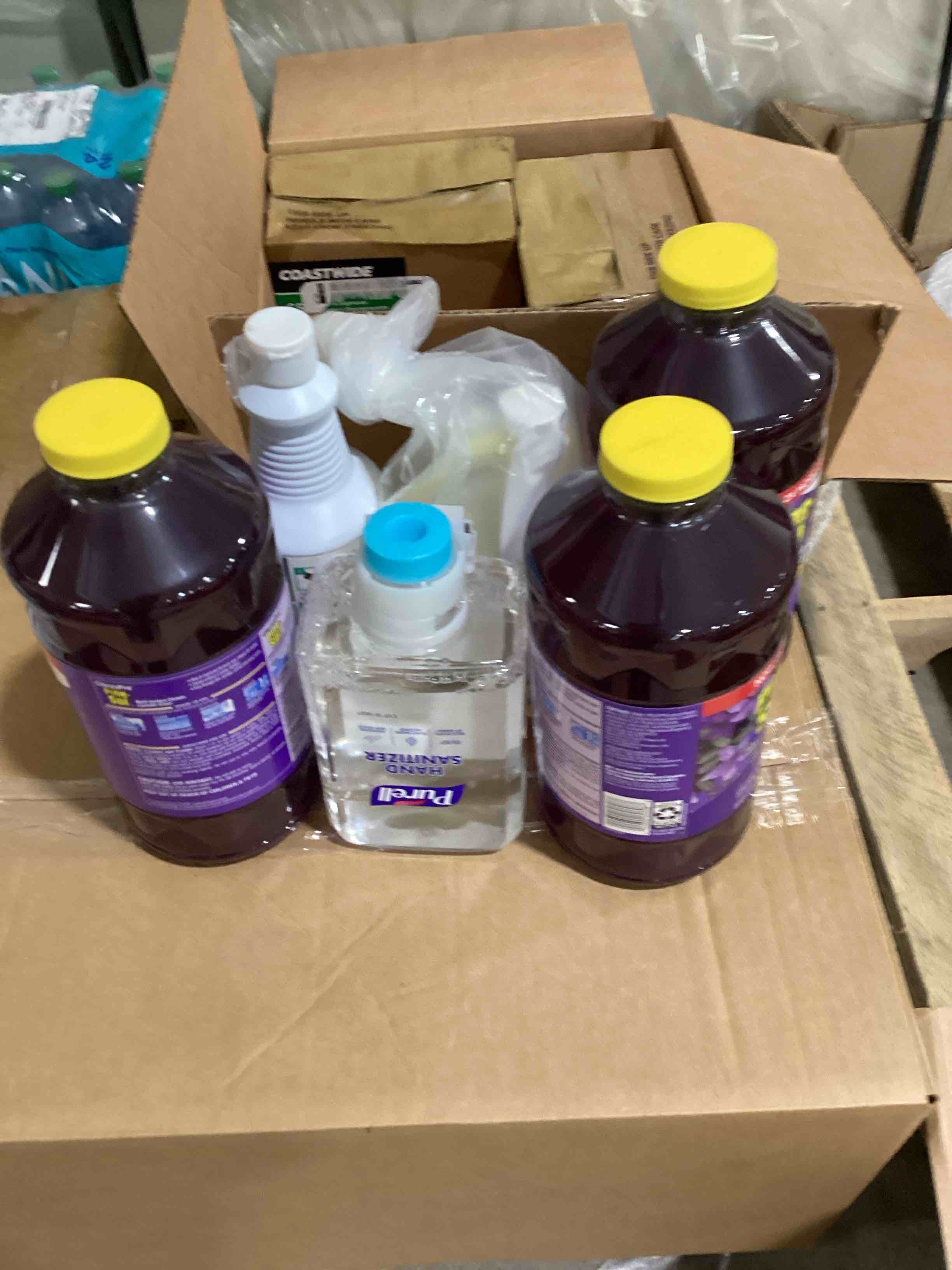 assorted cleaning products