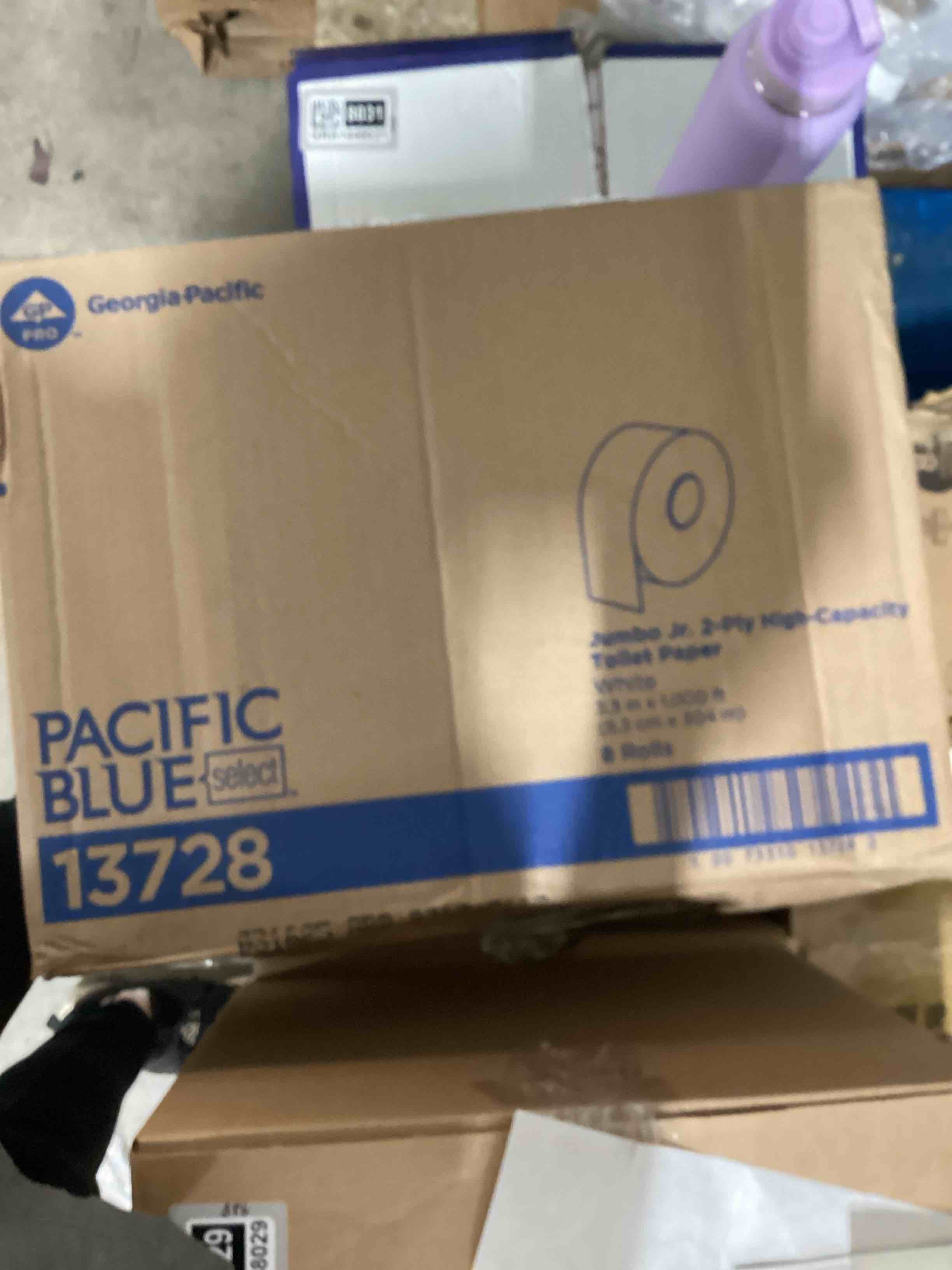 pacific blue  jumbo jr. 2 ply high capacity toilet paper