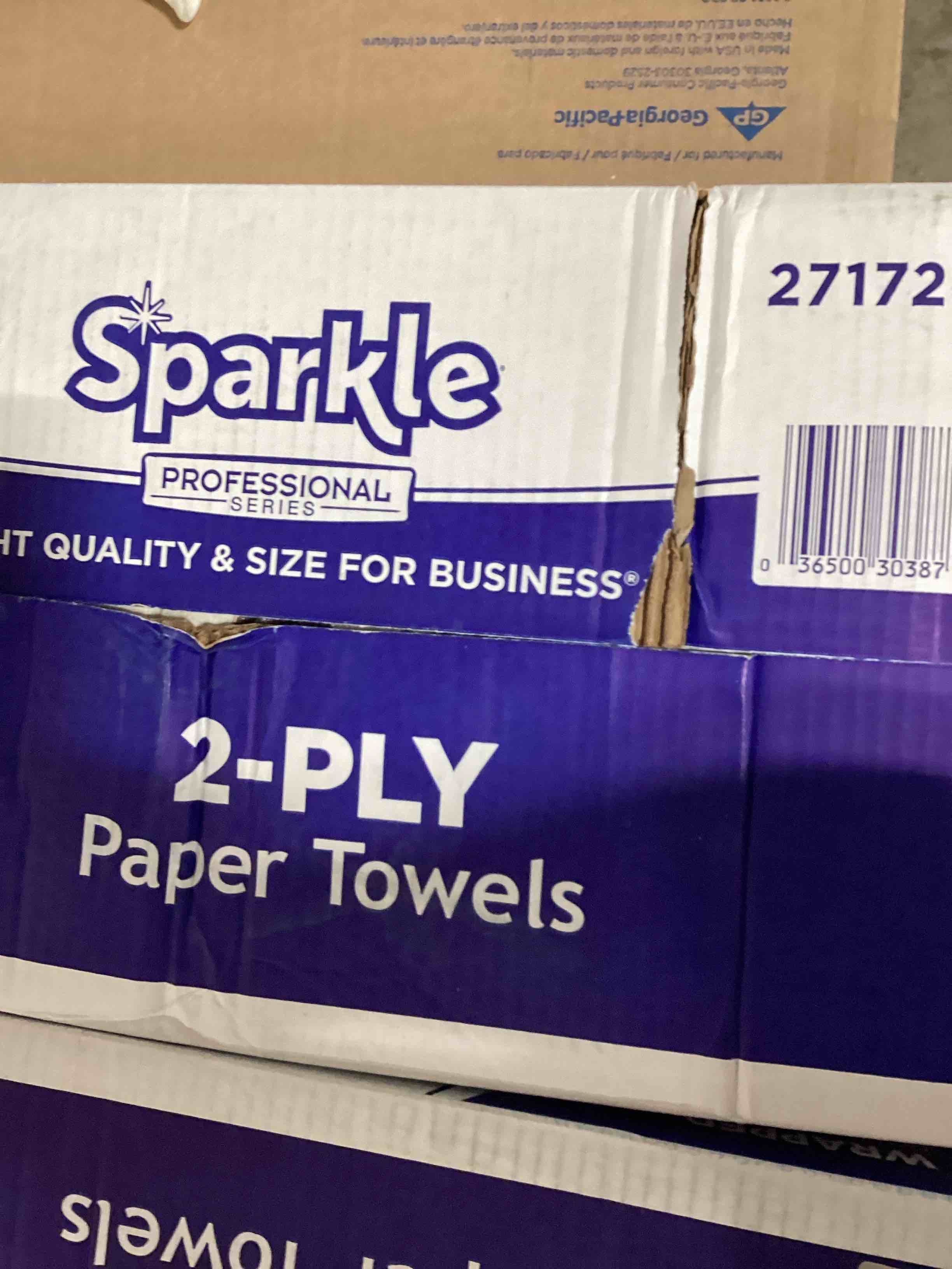 Sparkle Professional Series 2-Ply Perforated Kitchen Paper Towel Rolls by GP PRO (Georgia-Pacific), 2717201, 70 Sheets Per Roll, 30 Rolls Per Case