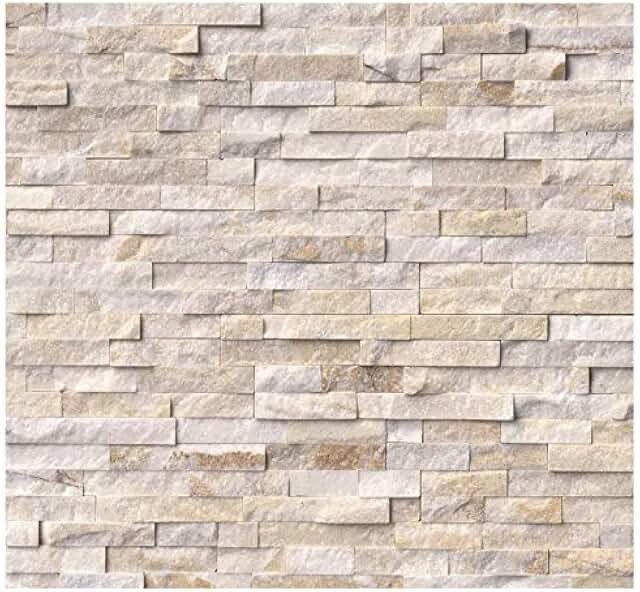 MS International Arctic Golden Splitface Ledger Panel 6 in. x 24 in. Quartzite Wall Tile (6 sq. ft. per  case), Multicolor