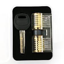 Transparent practice lock cylinder