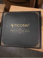 Ticonn heavy duty waxed canvas apron 16oz thick canvas work apron