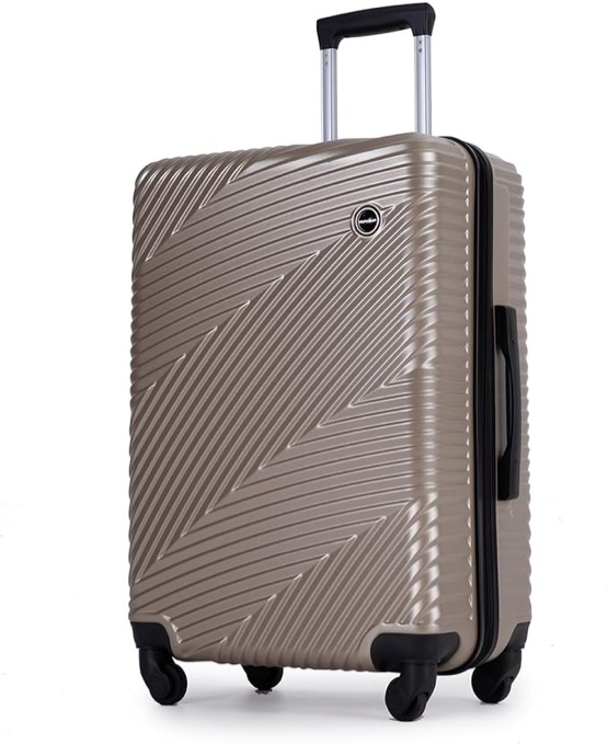 Luggage Sets Hardside PC ABS Suitcase Set with Spinner Wheels, Lightweight Travel  Luggage  Set, Gold