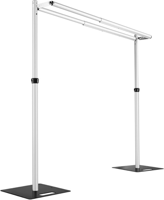 Backdrop Stand Heavy Duty,10x10ft Double Crossbar Pipe and Drape Stand, Adjustable Aluminium Flower Wall Backdrop, Back Drop Stand for Party Event, Trade Shows & Wedding Decor