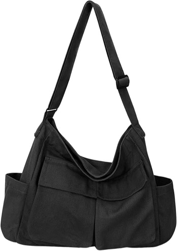 oody Bag with Multiple Pockets Large Tote Bag Handbag for Teen Women Men assorted 