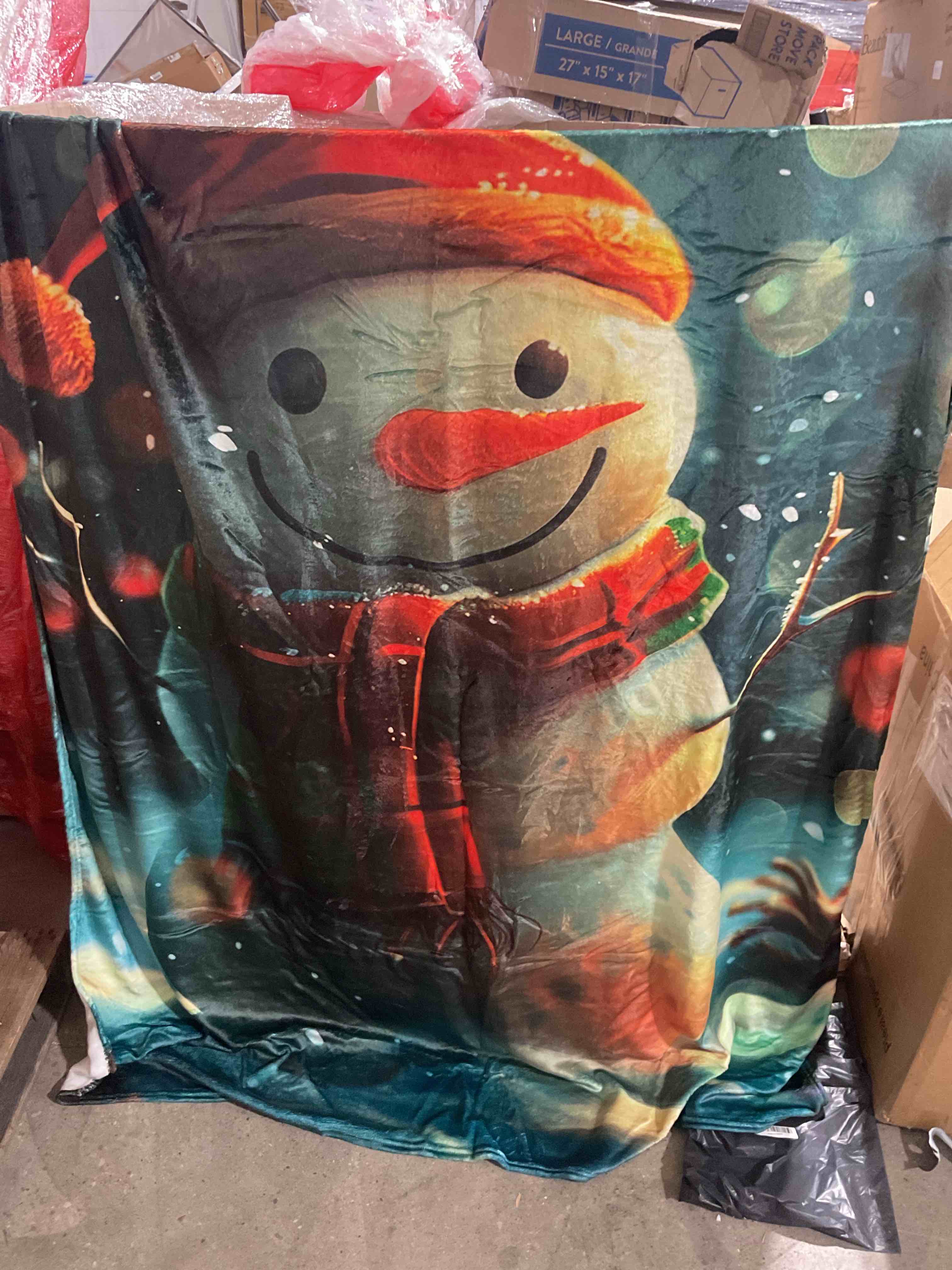 snowman Christmas blanket