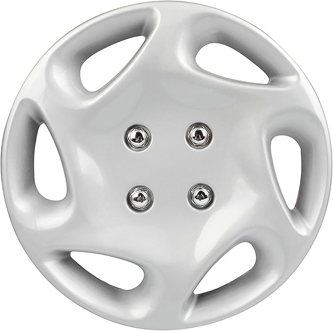 Hubcap Wheel Cover, R Hub Cap Snap on Car Pickup Truck SUV, Silver Wheel Covers Auto Tire Cover Replacement Exterior, Universal Wheel Rim Cover( Box)