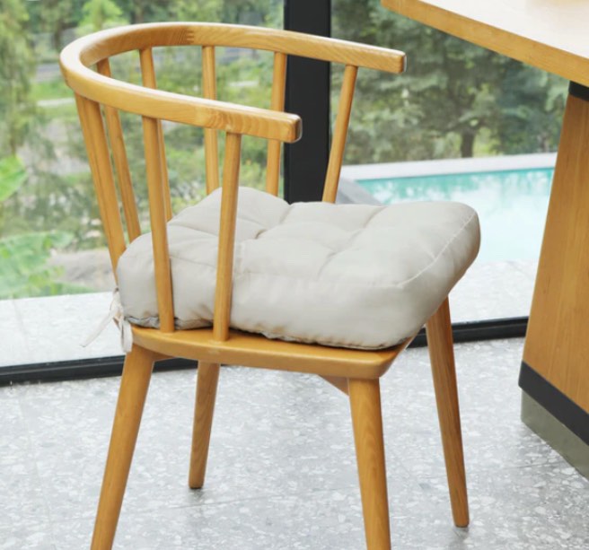 16.5-inch Depth Beige Square Cushion