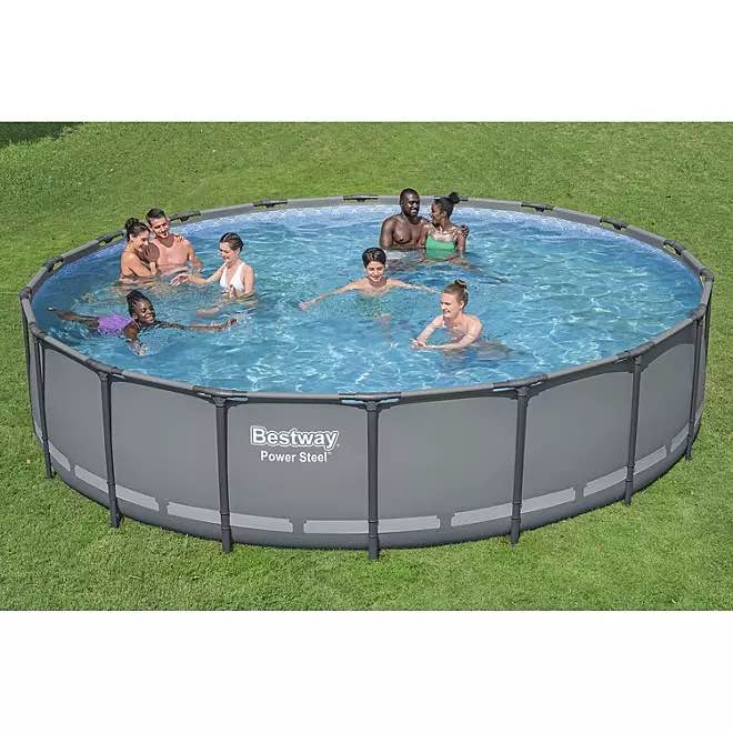 Bestway Power Steel 18’ x 48” Round Above Ground Pool Set