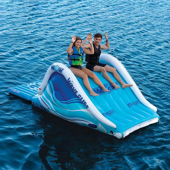 WOW Wave 2-Person Inflatable Pool & Lake Slide