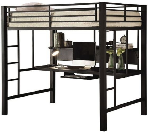 GIGACLOUD WF304470 Loft Bed with Table