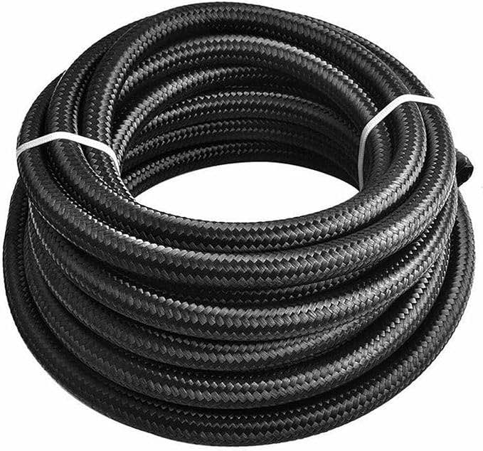 Stainless Steel Nylon Braided Fuel Line Hose Oil Gas Hose Oil Line Hose Black