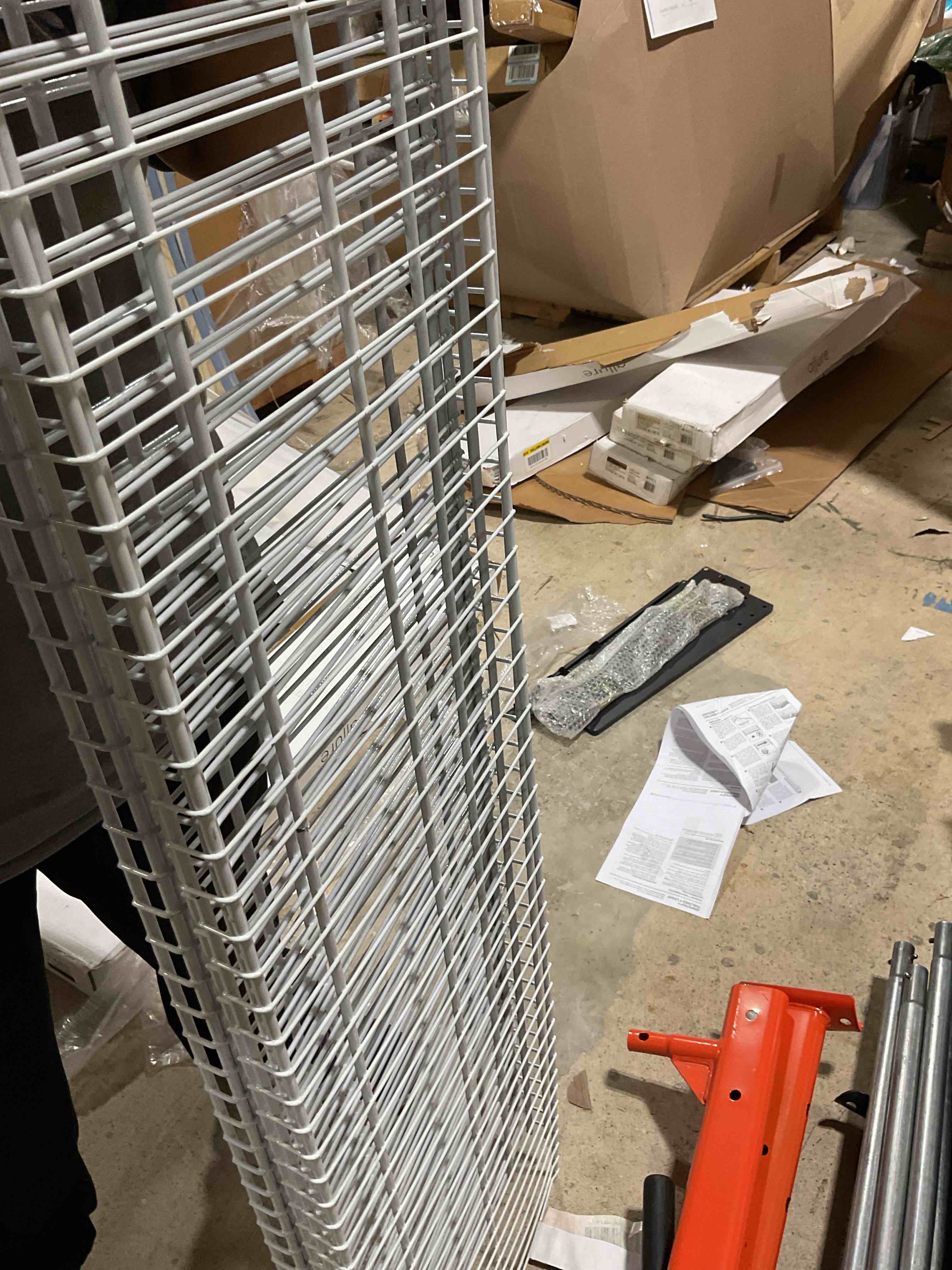 assorted lot of closet hanging  racks 