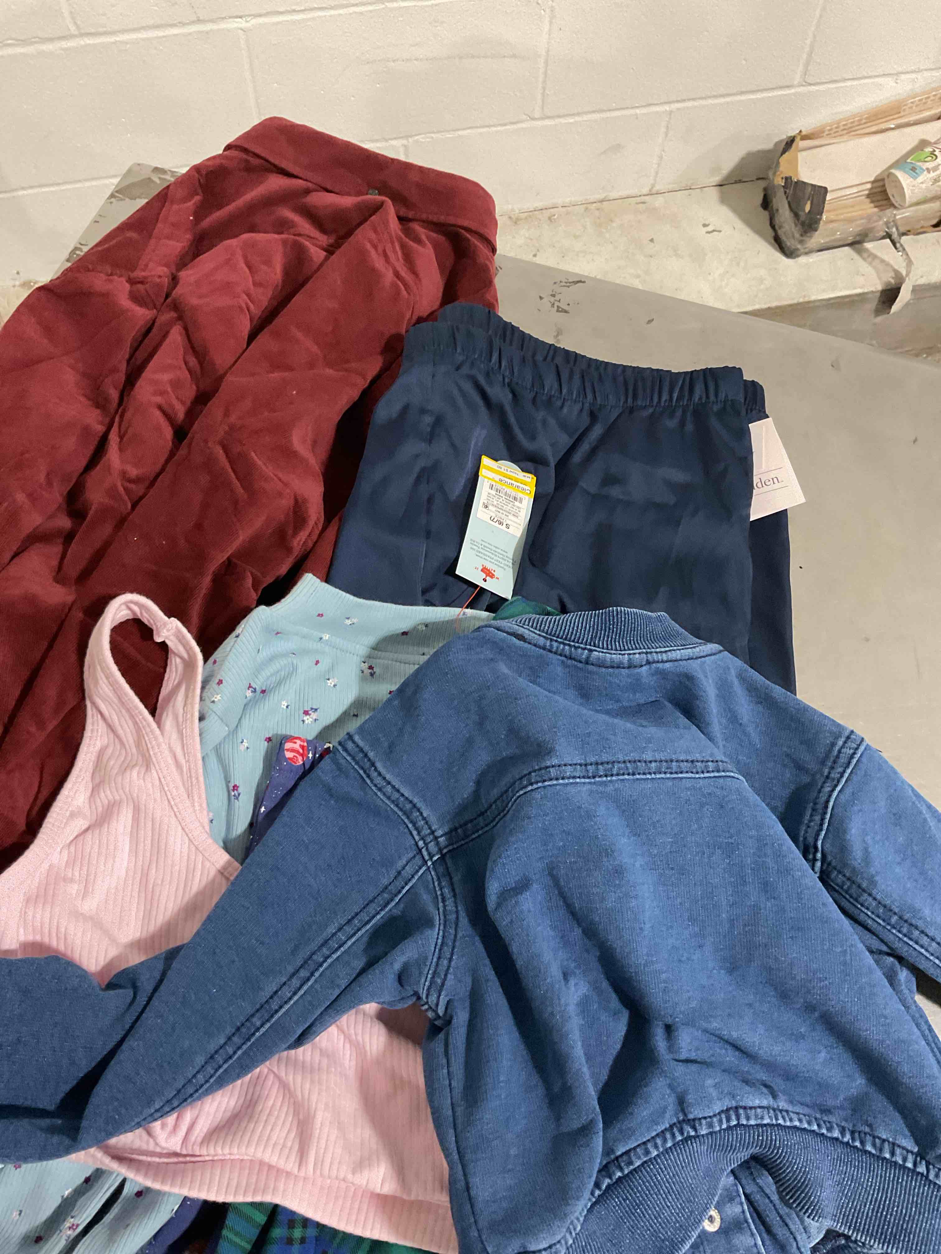 assorted clothes Different size color and style