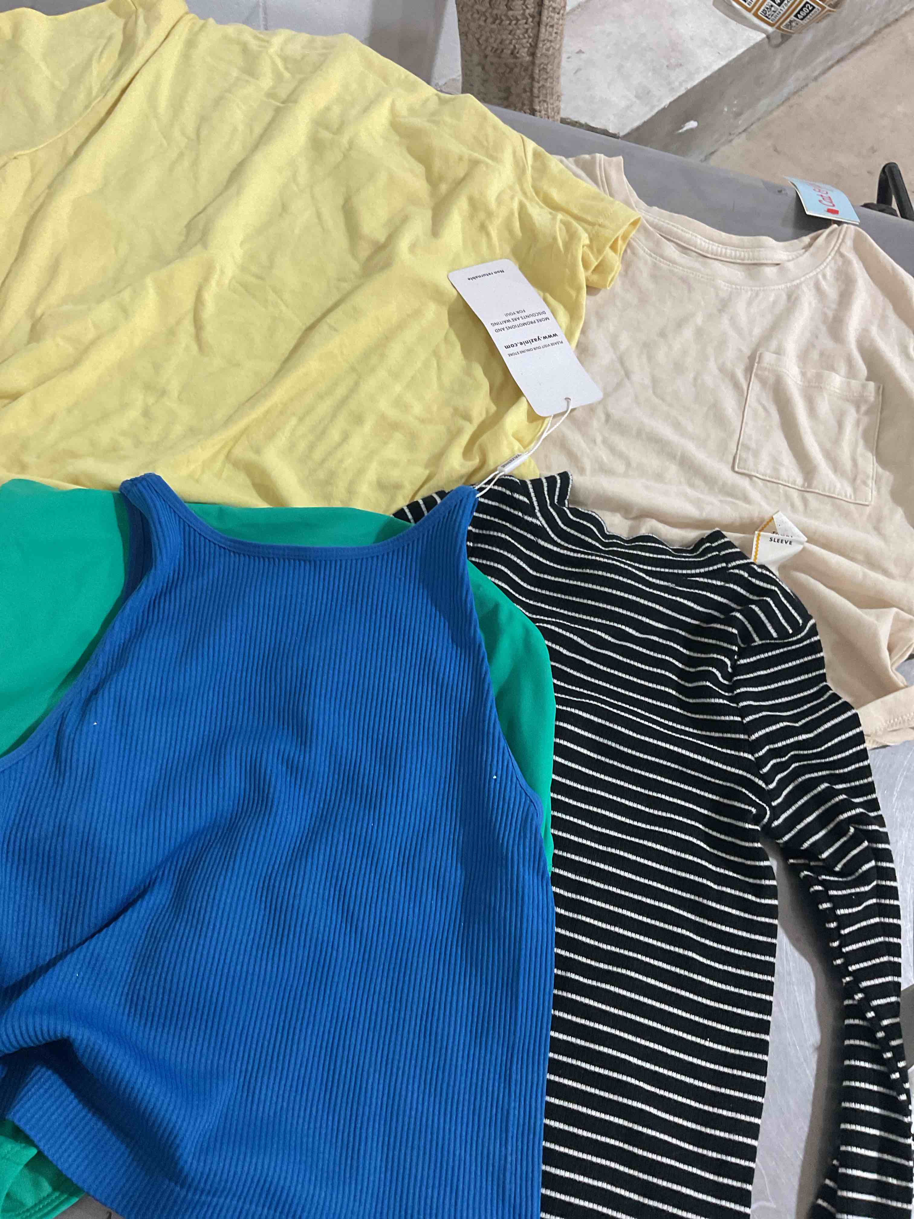 assorted clothes Different size color and style