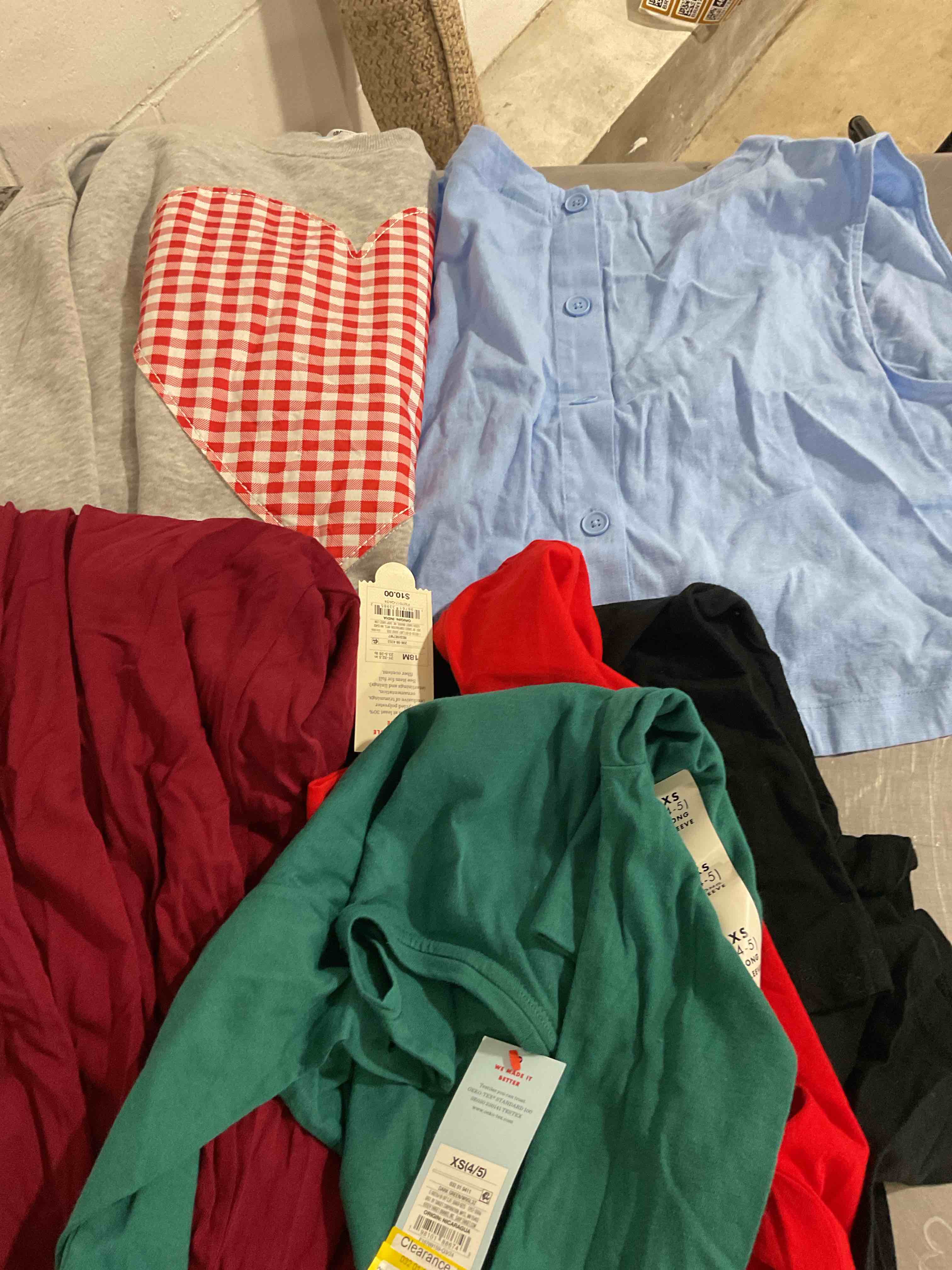 assorted clothes Different size color and style