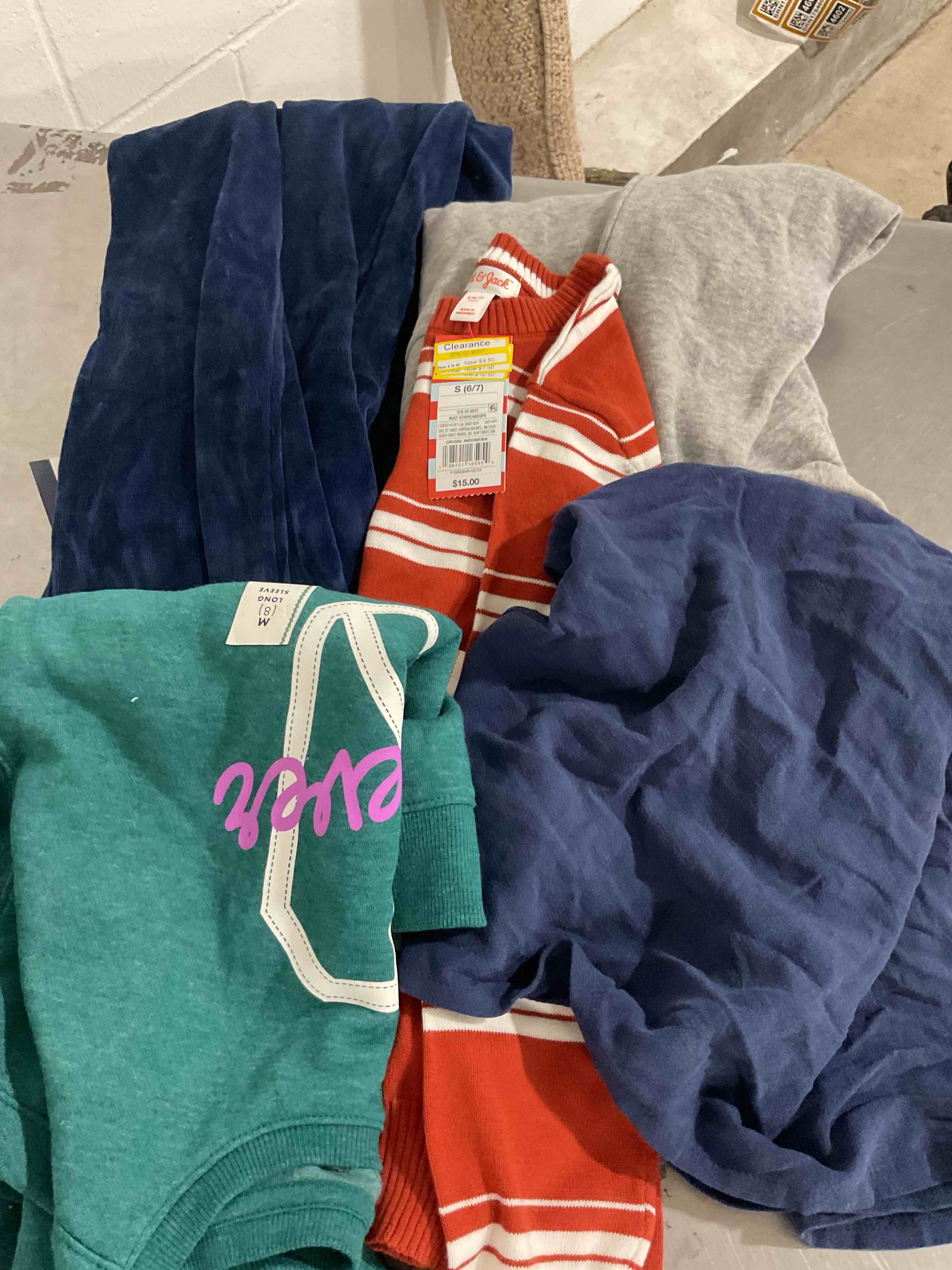 assorted clothes Different size color and style