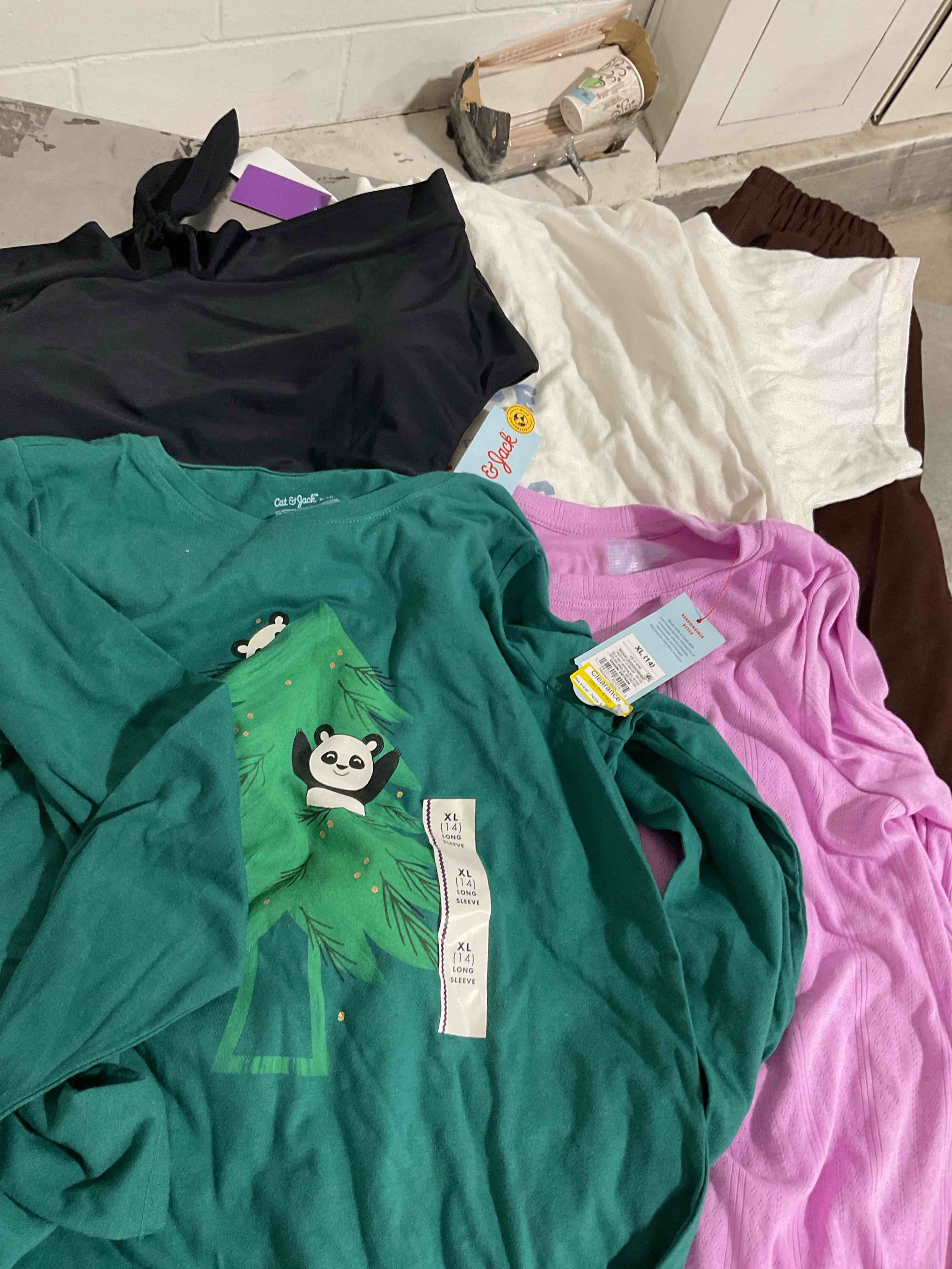 assorted clothes Different size color and style