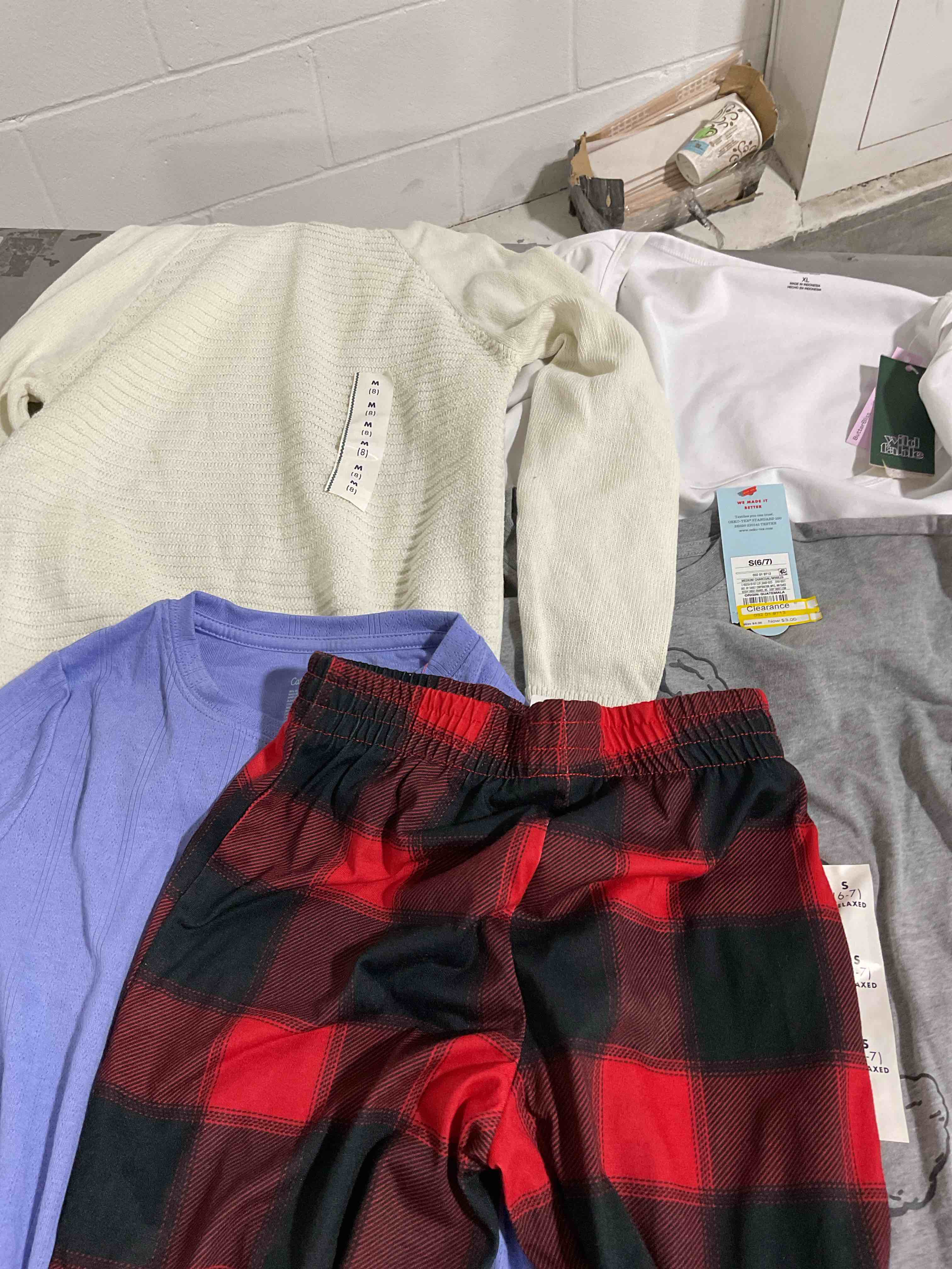 assorted clothes Different size color and style
