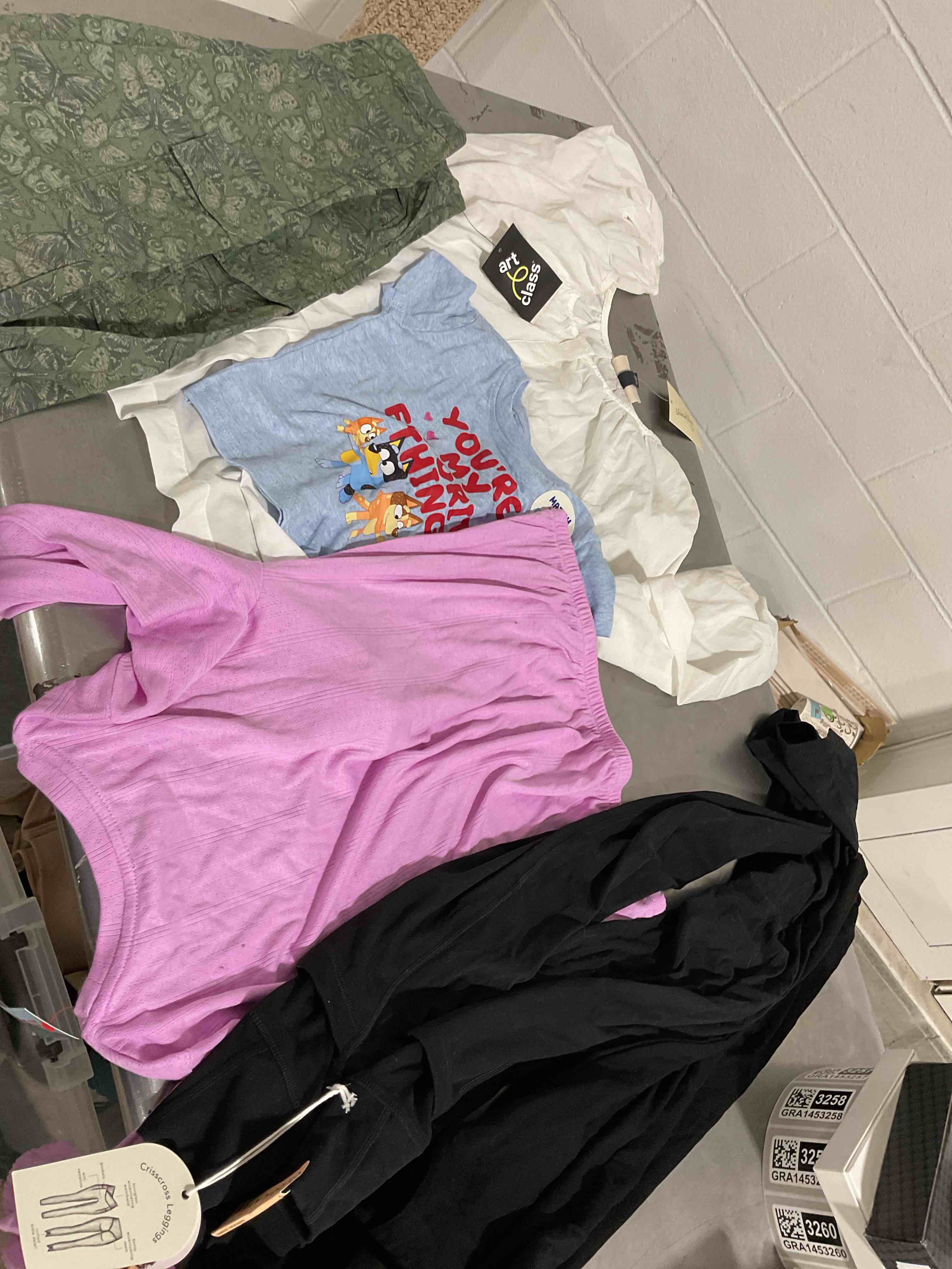 assorted clothes Different size color and style
