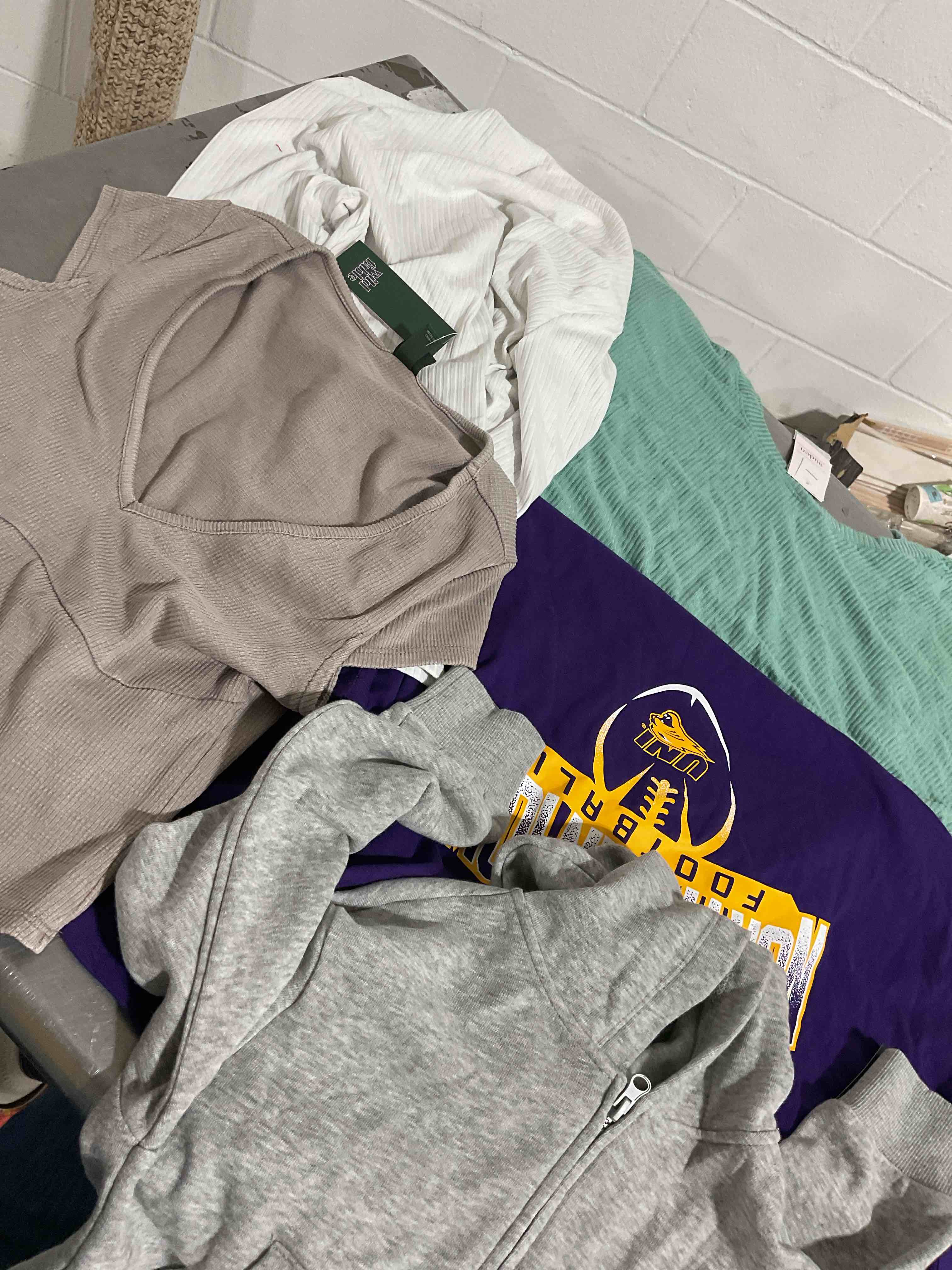 assorted clothes Different size color and style