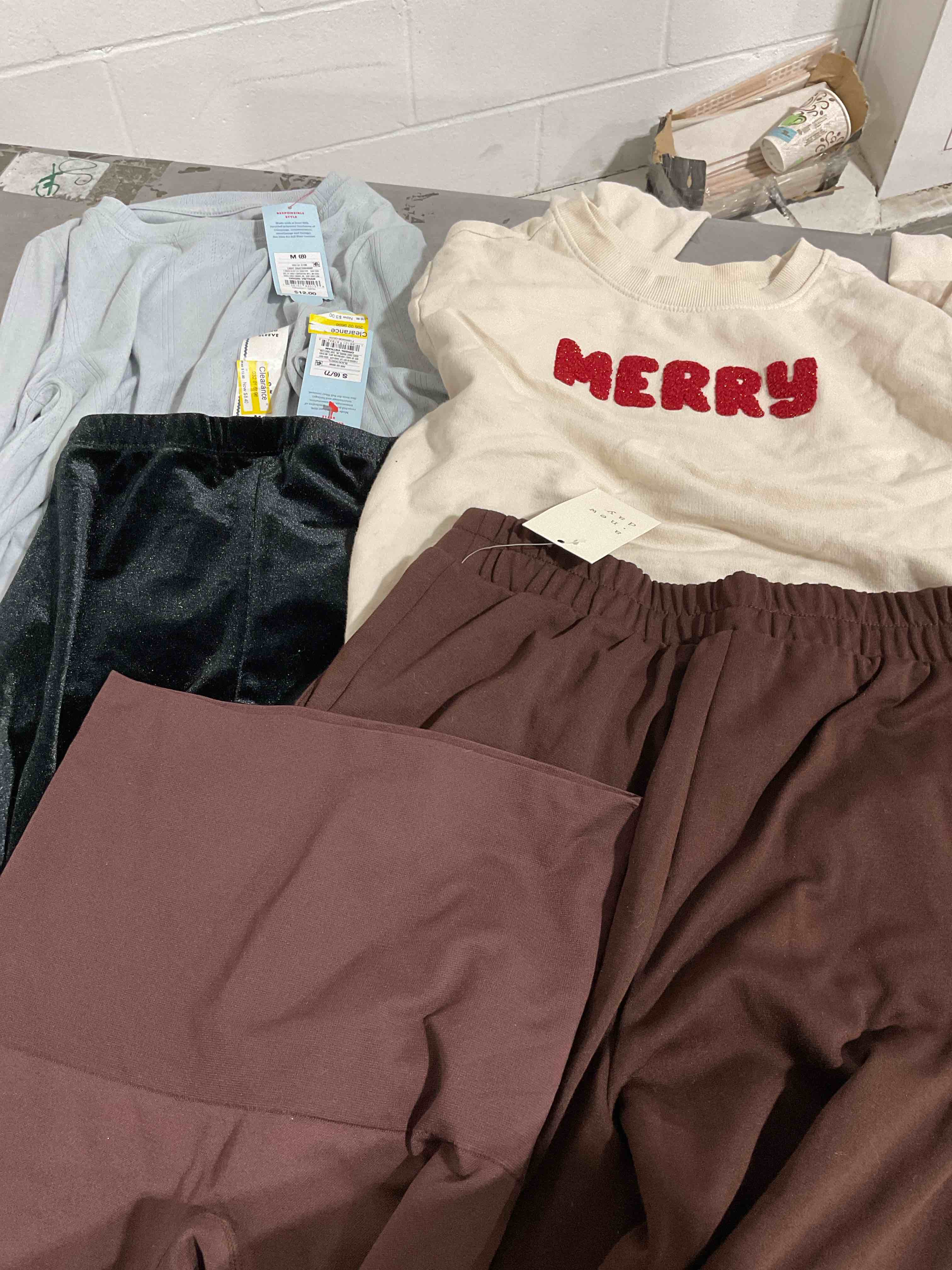assorted clothes Different size color and style