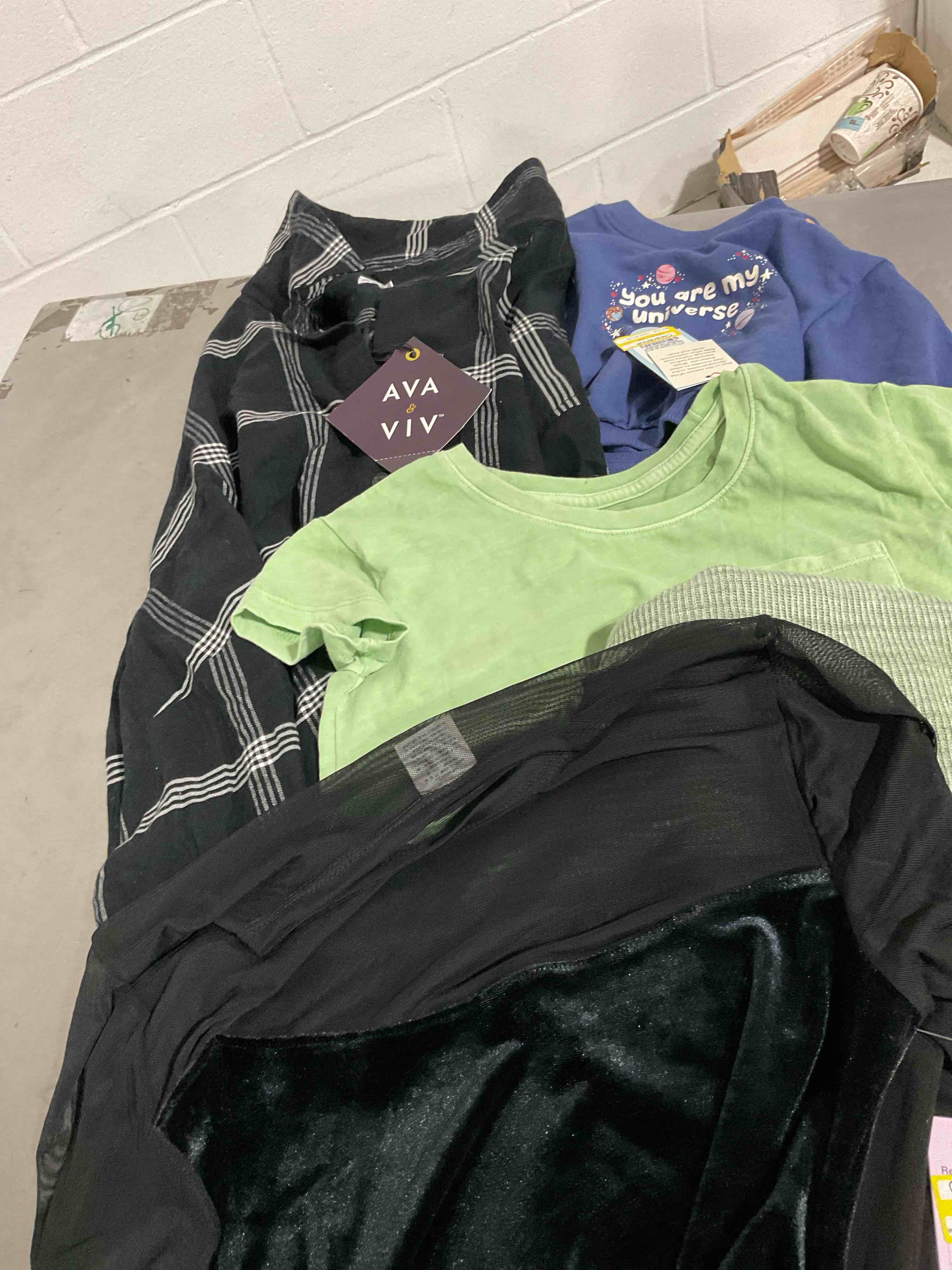 assorted clothes Different size color and style
