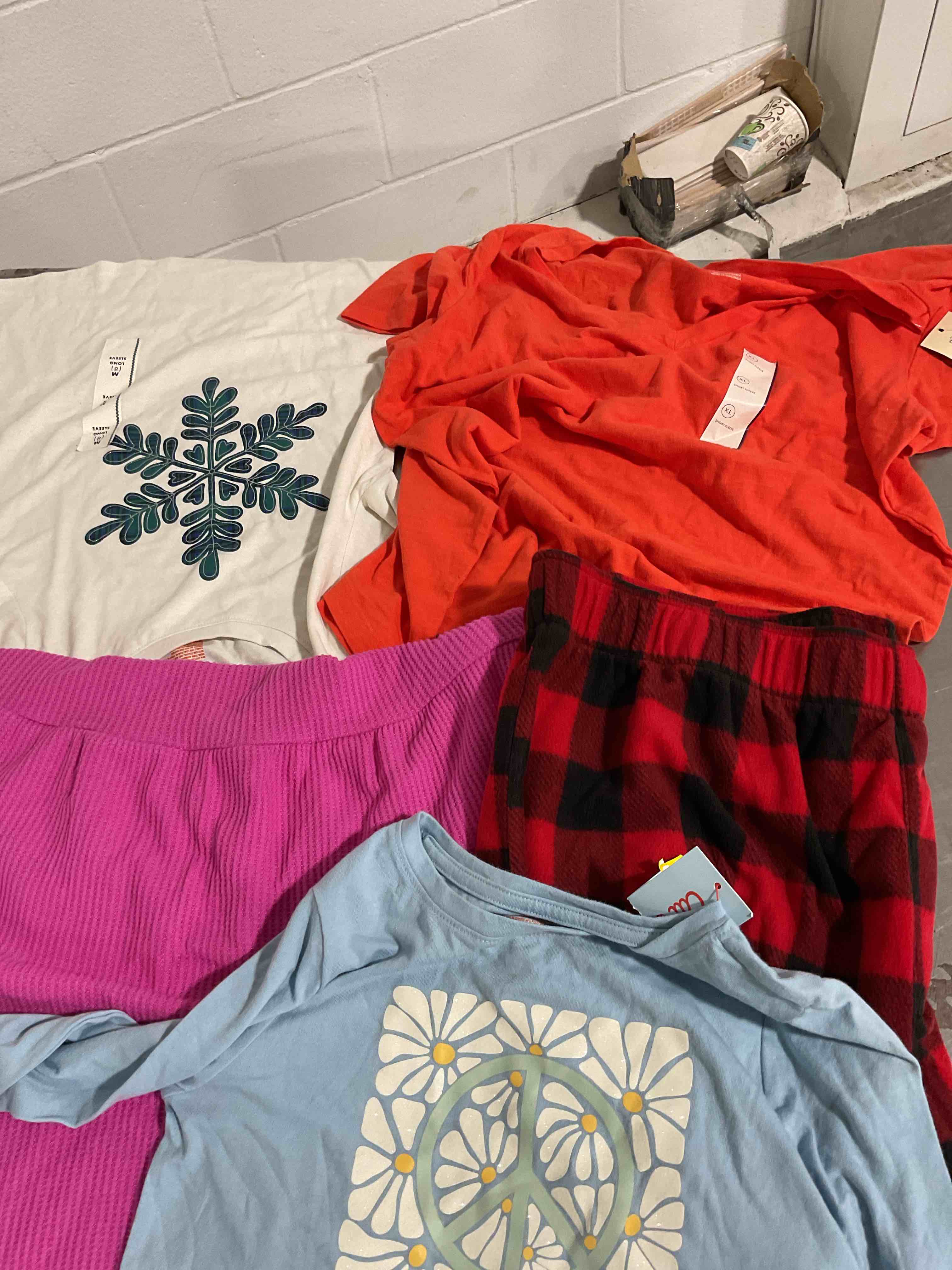 assorted clothes Different size color and style