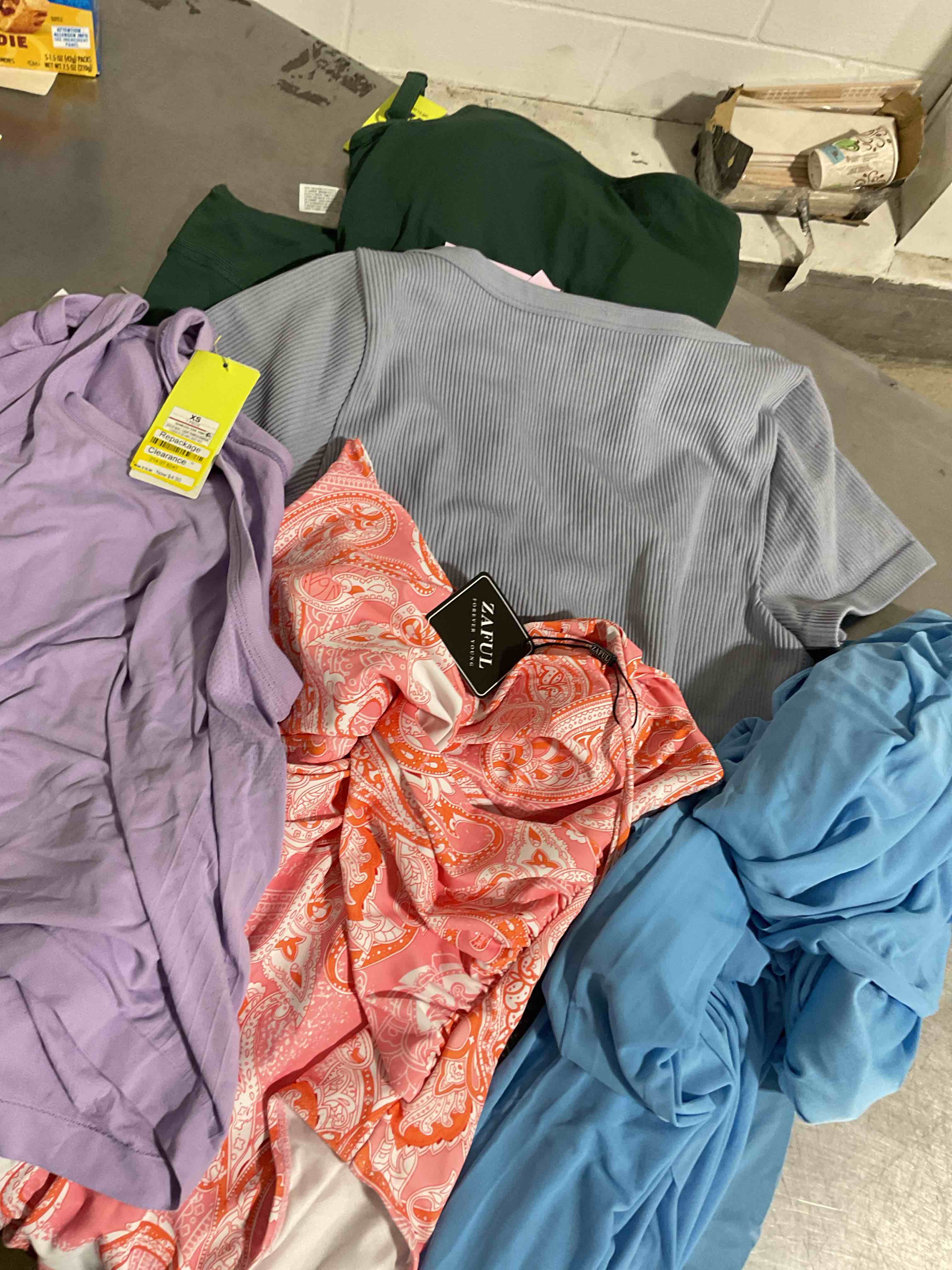 assorted clothes Different size color and style