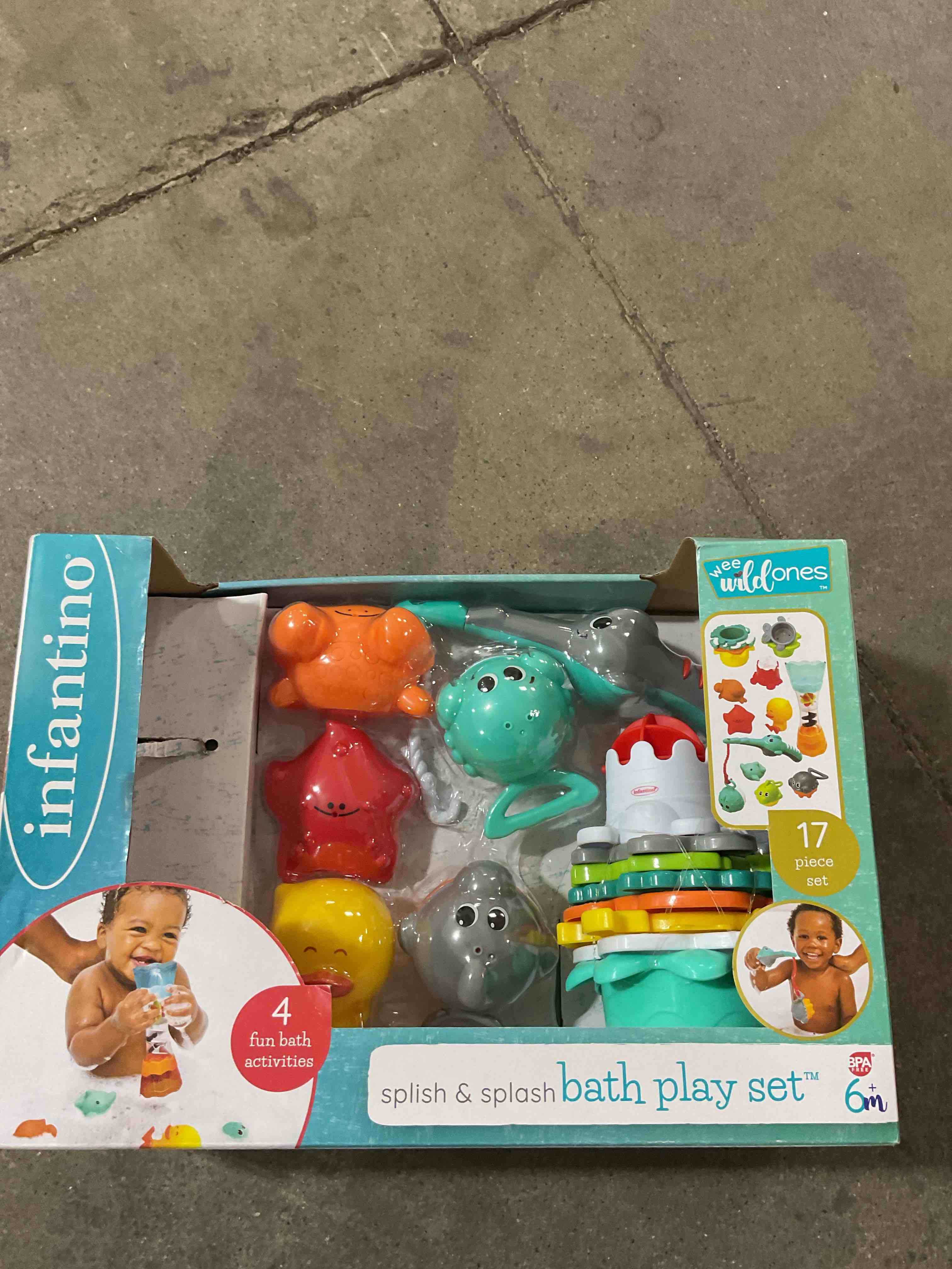 Infantino Splish & Splash Sea Animals Bath Play Set, 0-36 Months, 17-Piece Set