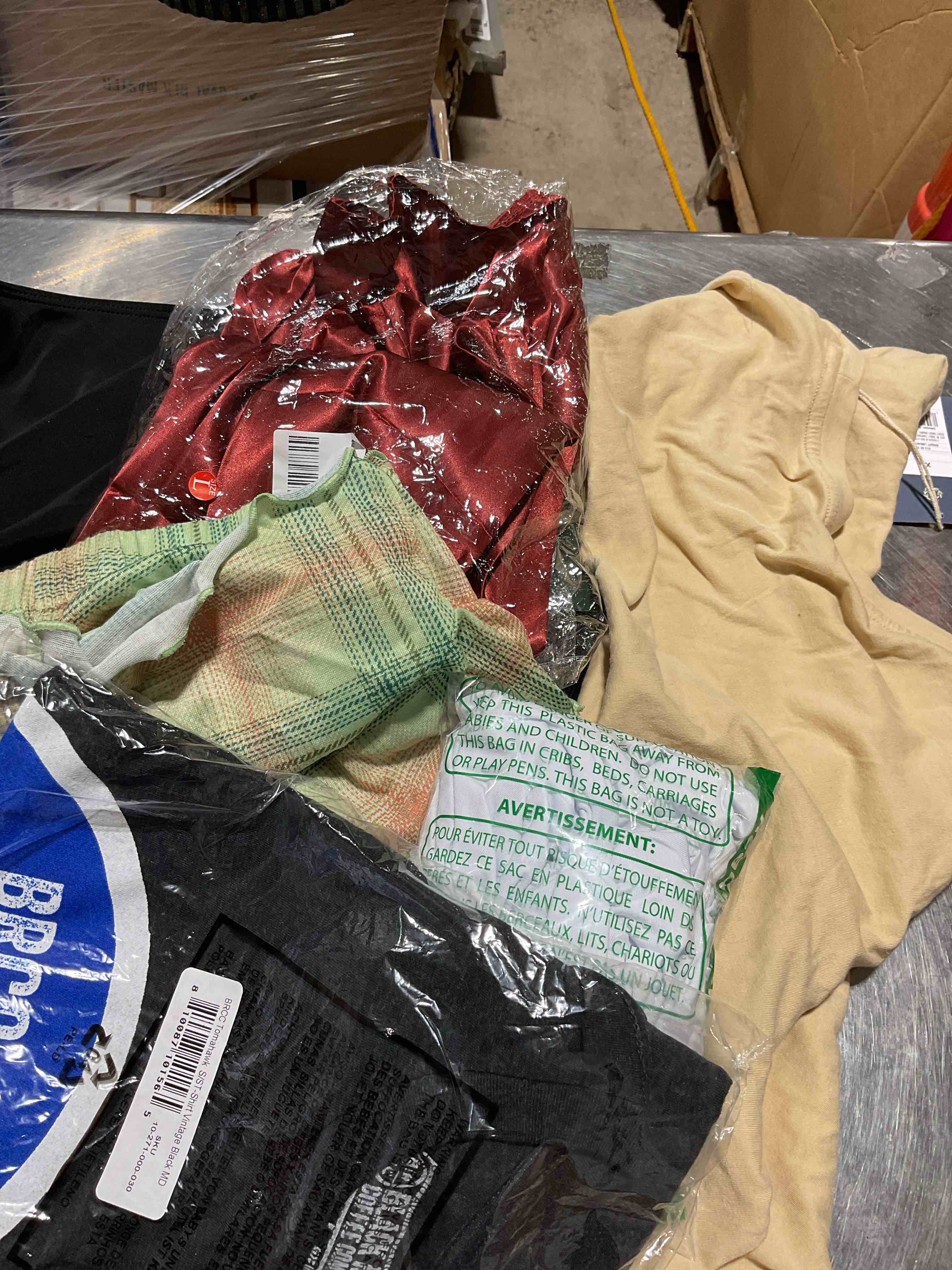 assorted. Clothes of different size, color and styles 