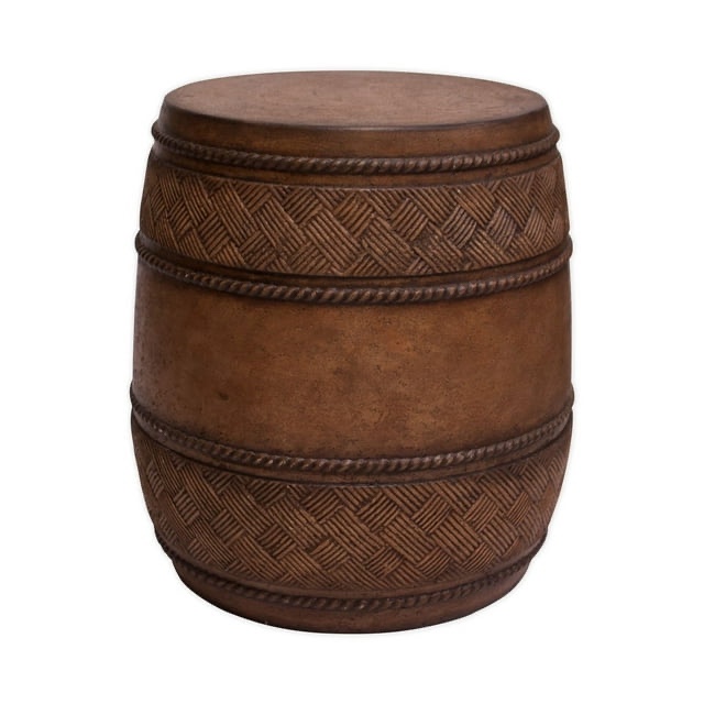 Cast Stone Drum Table, Assorted Colors