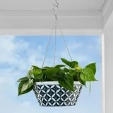 Member's Mark 14" Hanging Melamine Flower Pot with Stainless Steel Chain