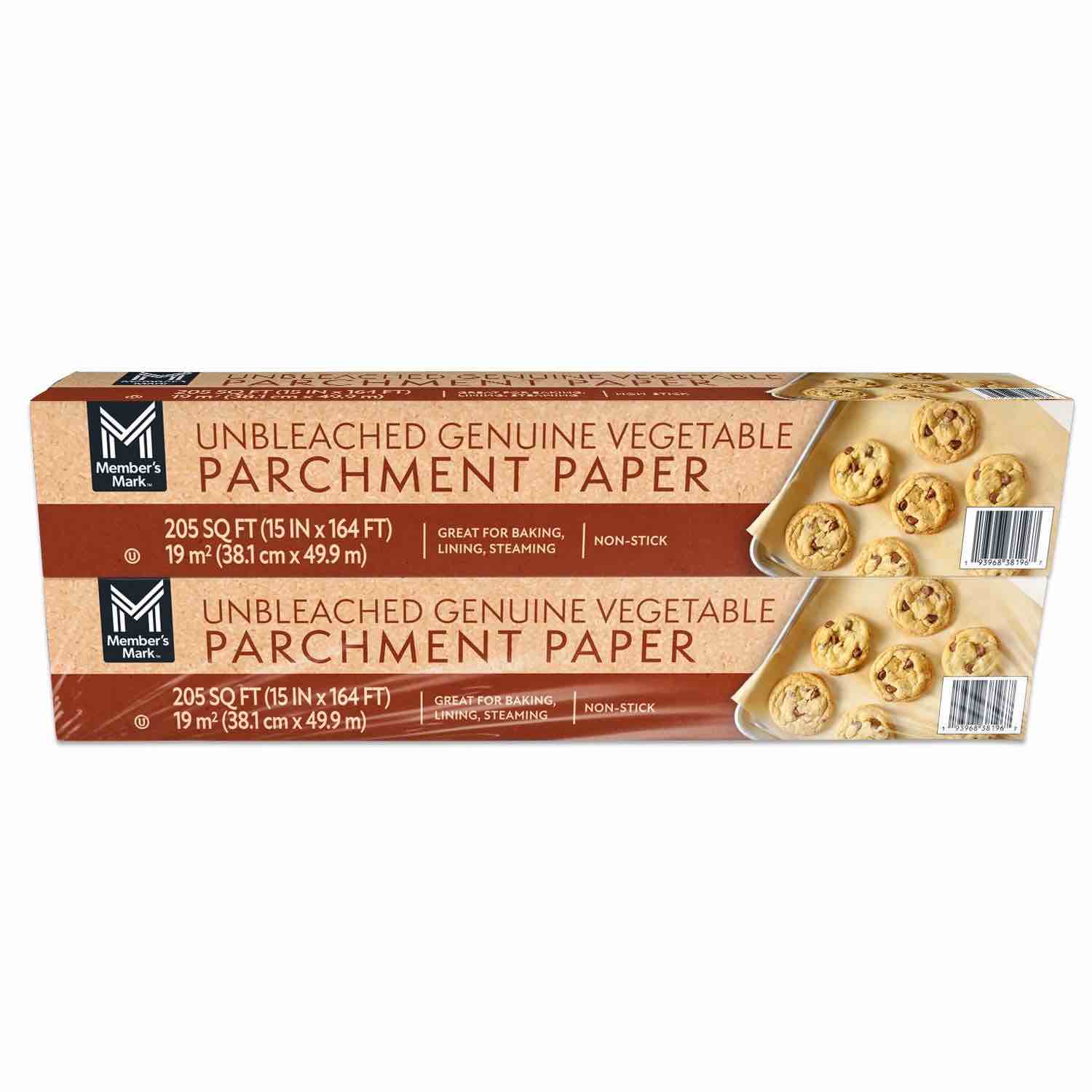 member's mark unbleached parchment paper, 410 sq. ft., 2 pk.