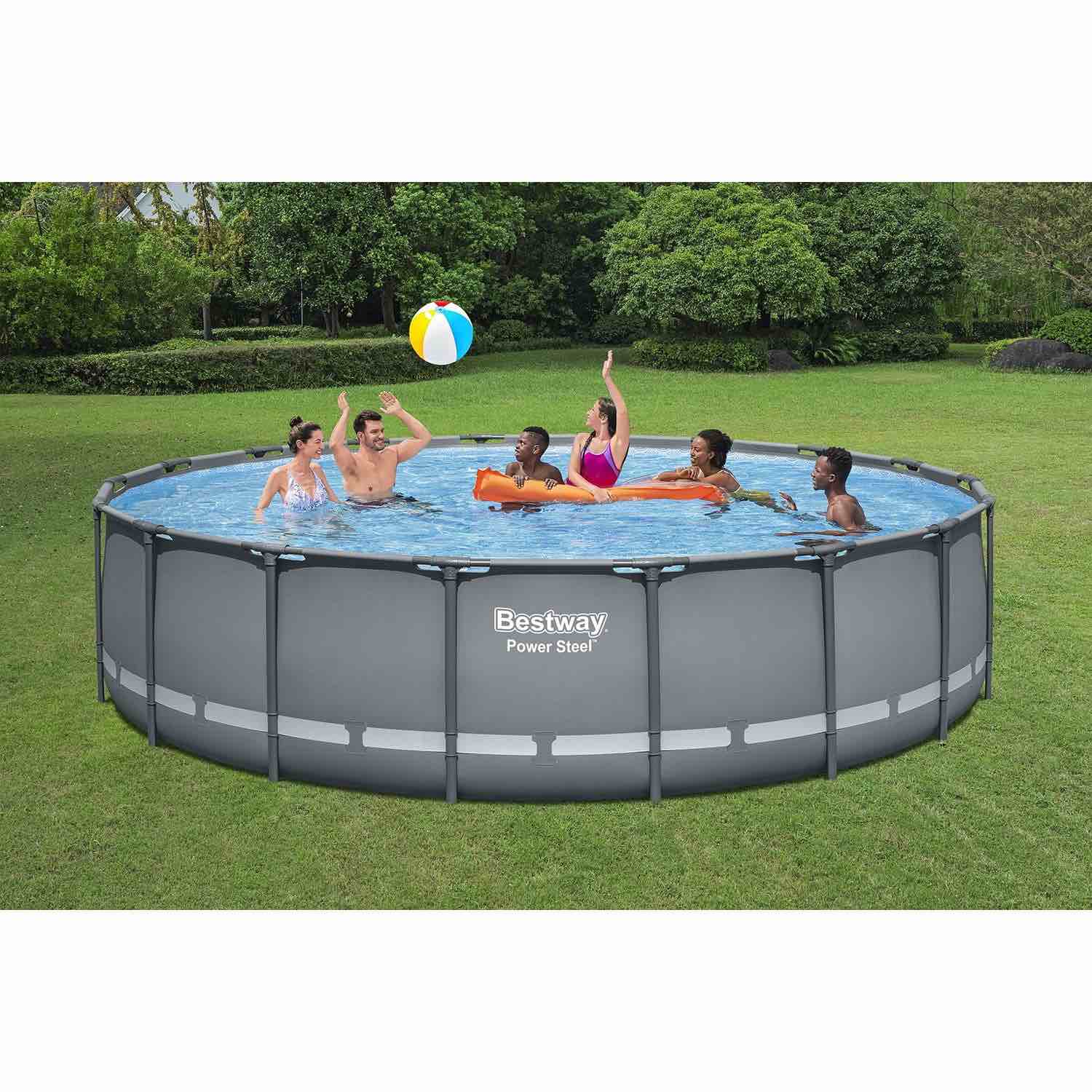 Bestway Power Steel 18’ x 48” Round Above Ground Pool Set