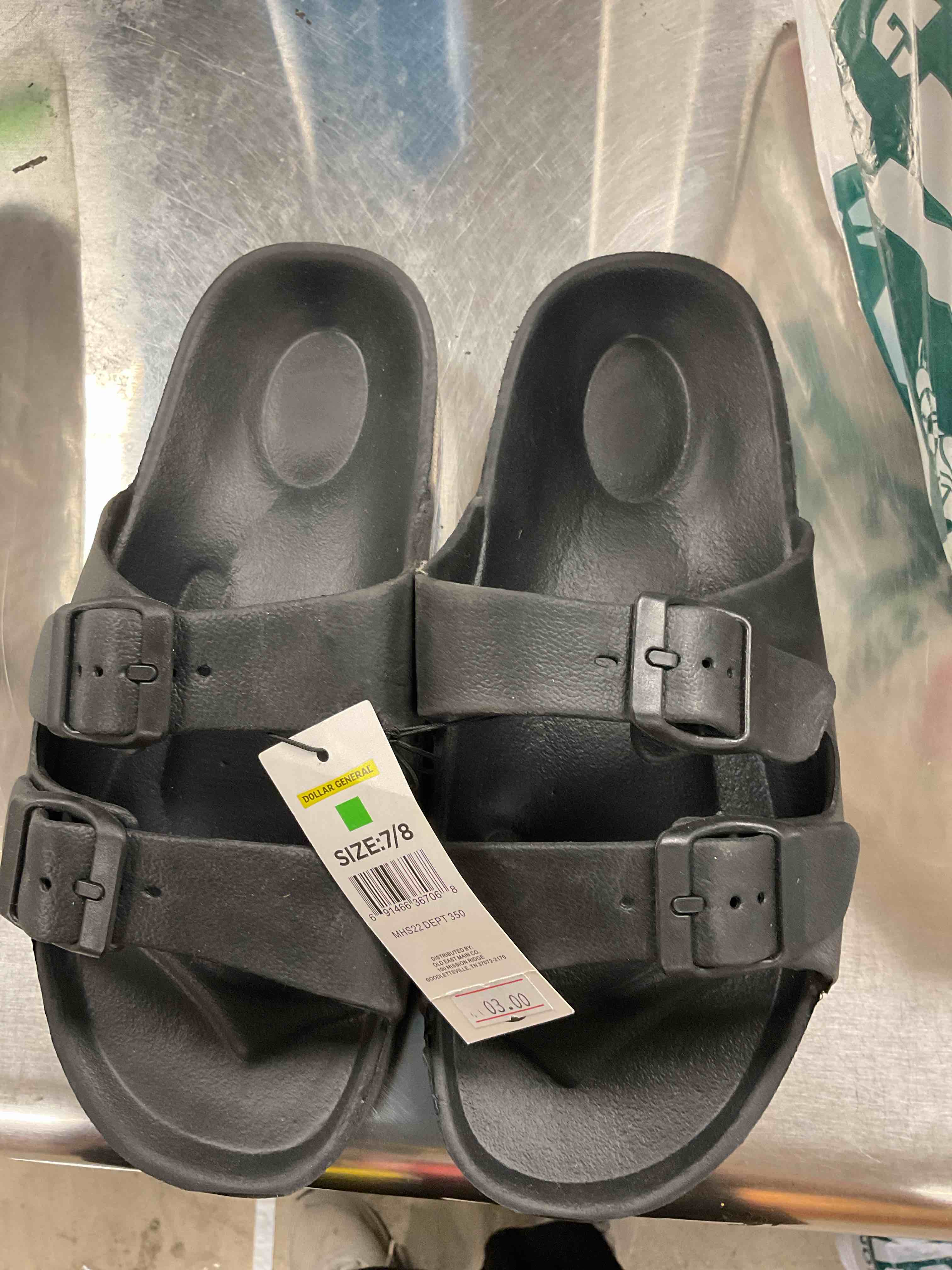 assorted socks and sandals 