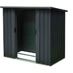 Compact Storage Shed with Double Sliding Doors