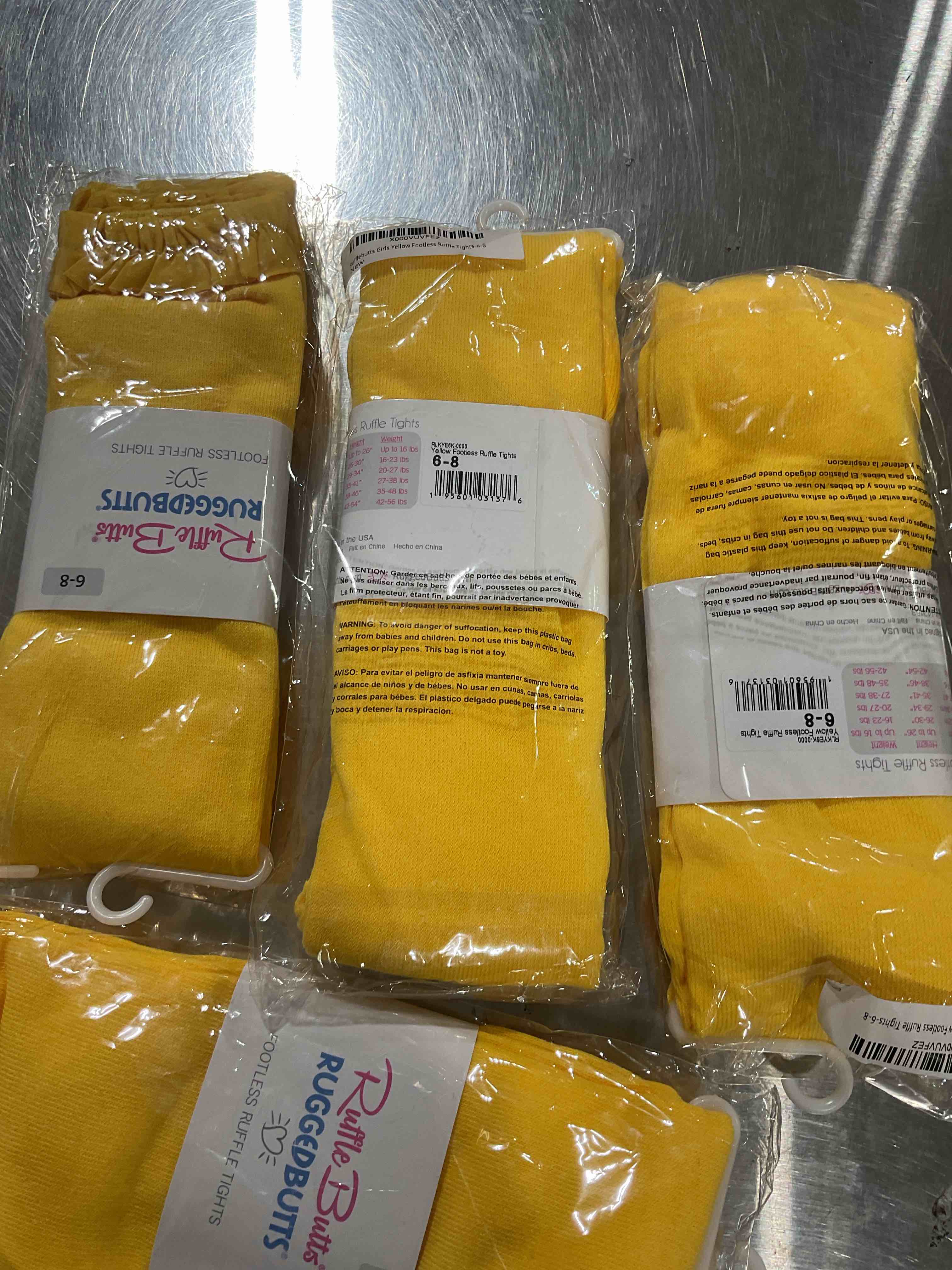 assorted Yellow socks different size 