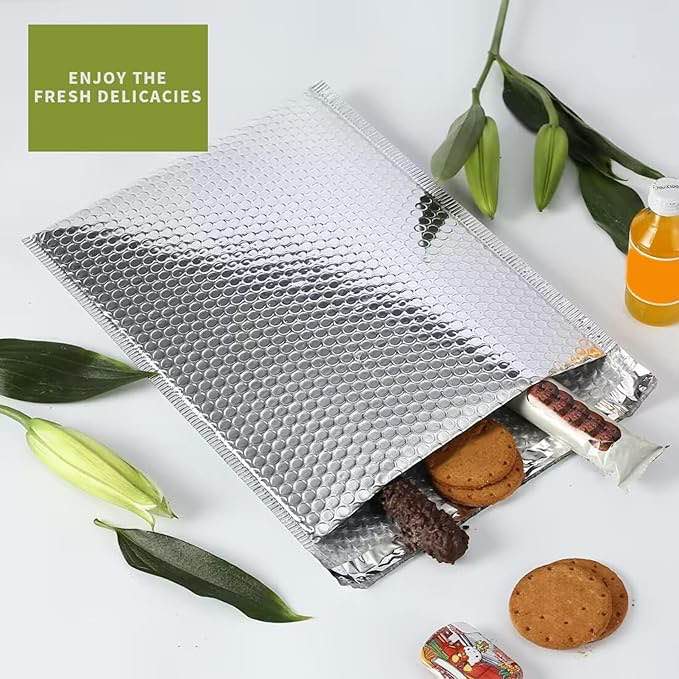 Thermal Bubble Mailer 13.75 x 10.5 Inch, Pack of 10 Cool Bubble Mailers,Insulated Mailers for Cold Shipping, Waterproof Foil Mailing Envelopes,Insulated Shipping Bags for Food,Perishables Visit the QIQIDAI Store