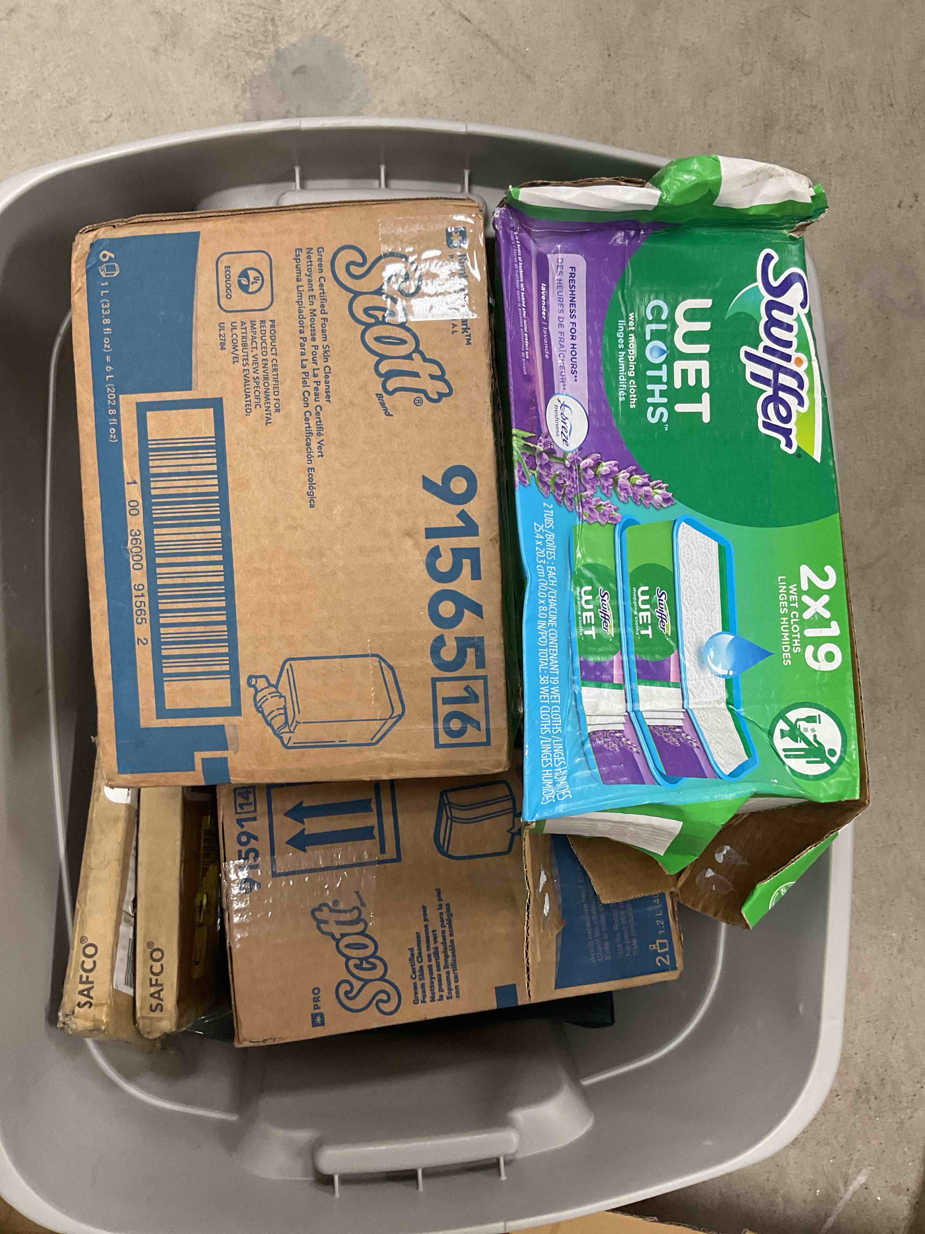 assorted cleaning products