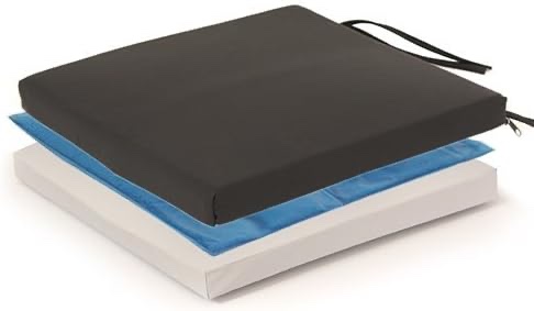 Protekt Breathable Gel Wheelchair Cushion with Straps - 18" x 16" x 4"