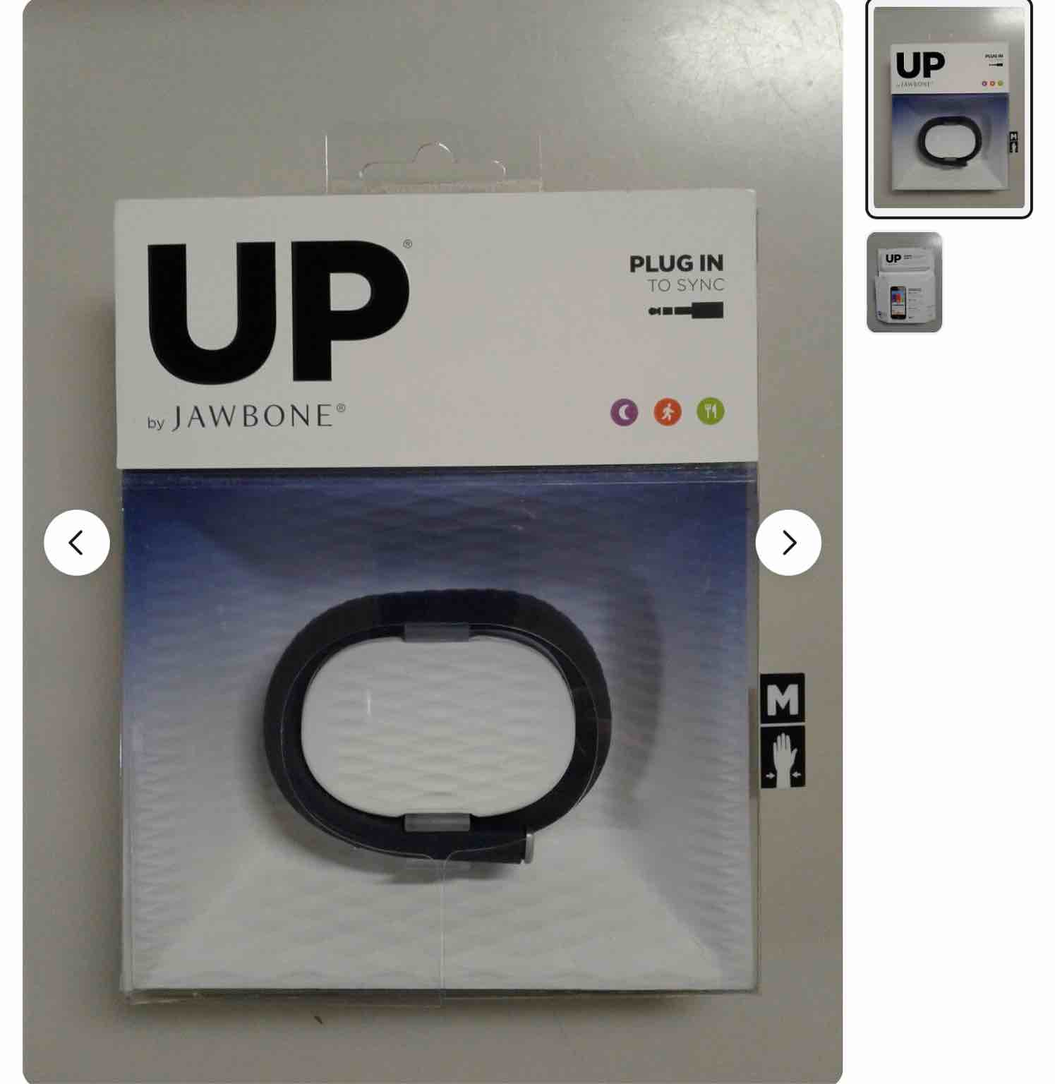 UP By Jawbone Bluetooth Wireless Wristband Fitness Tracker - Blue M Size