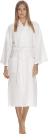 Waffle Robe for Women by BOCA TERRY, Waffle Knit Robe, Long Cotton Kimono Hotel Bathrobe