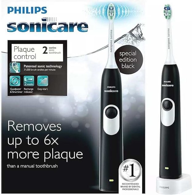 Philips Sonicare ProtectiveClean 4100 Rechargeable Electric Power Toothbrush, Black, HX6810/50 Black Older Version 4100