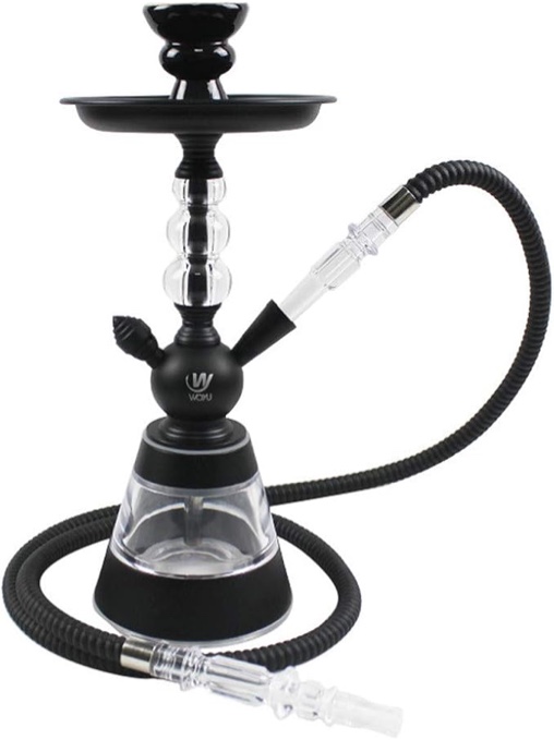 Arab Hookah Set,Hookah Shisha Narguile Acrylic Sisha accessories Party Gifts - Nicotine-Free Tobacco Substitute,Black