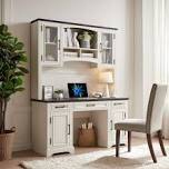Eiyanna 76" High Computer Desk Bar Cabinet with Hutch